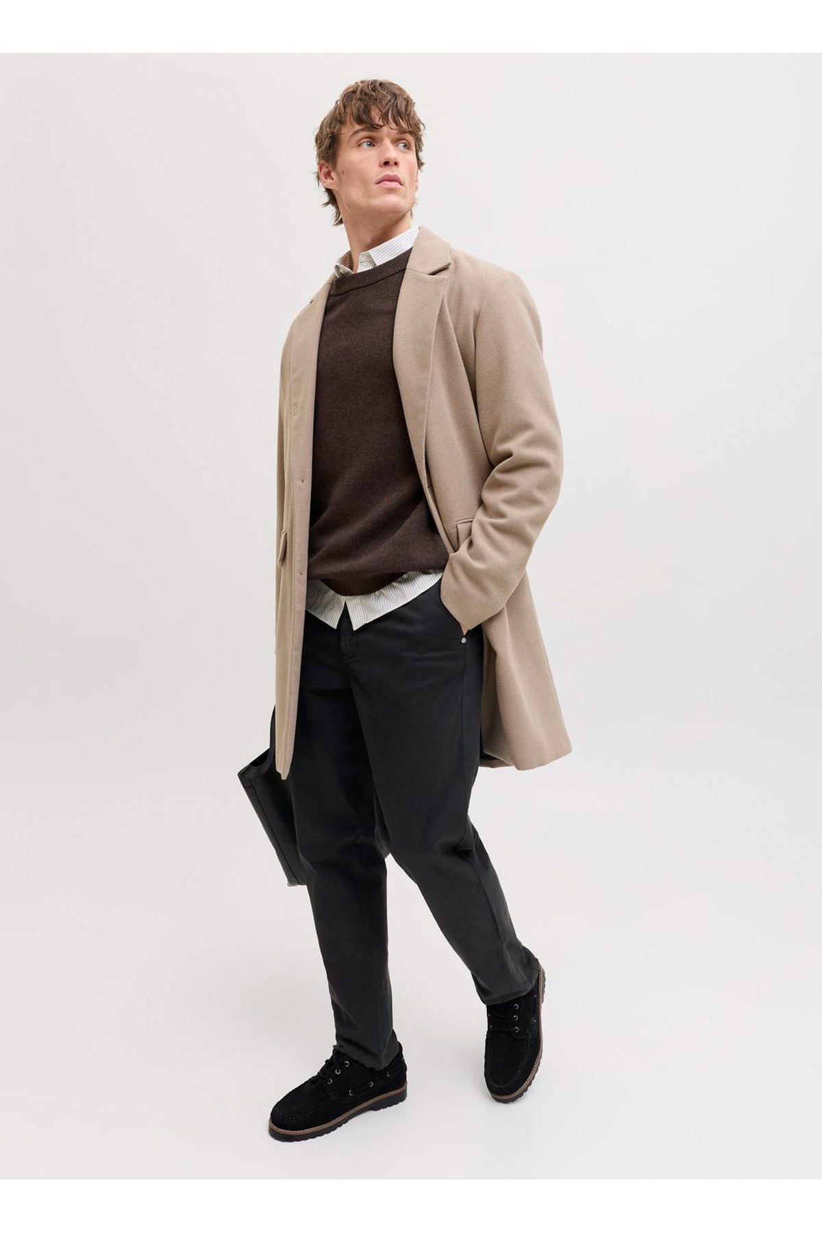 شلوار مردانه مشکی مدل Regular Fit Chino کد 12292970 JPSTOLLIE VANCE CHINO NOOS جک اند جونز شلوار پارچه ای Jack & Jones