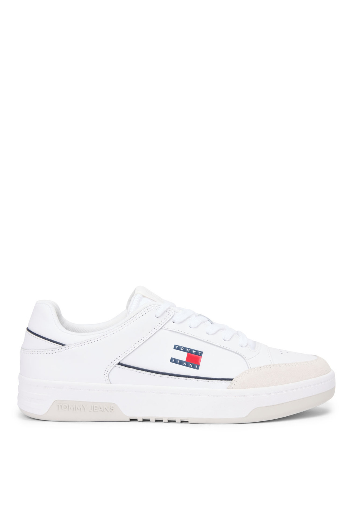 Tommy Hilfiger Weißer Herren-Wildleder-Sneaker TJM CUPSOLE LEATHER