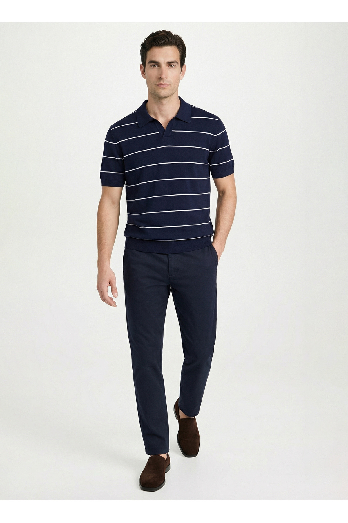 Fabrika Lacivert Erkek Slim Fit Chino Pantolon F6SM-PNT 658 N — سرمهای 5003328280