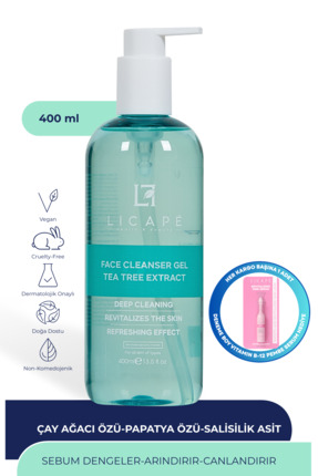 Licape Çay Ağacı Özlü Yüz Temizleme Jeli 400ml