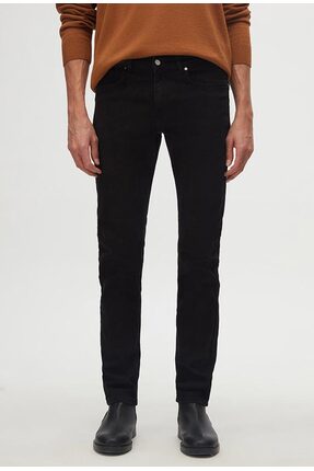 D'S Damat Slim Fit Siyah Düz Boru Paça Denim Pantolon