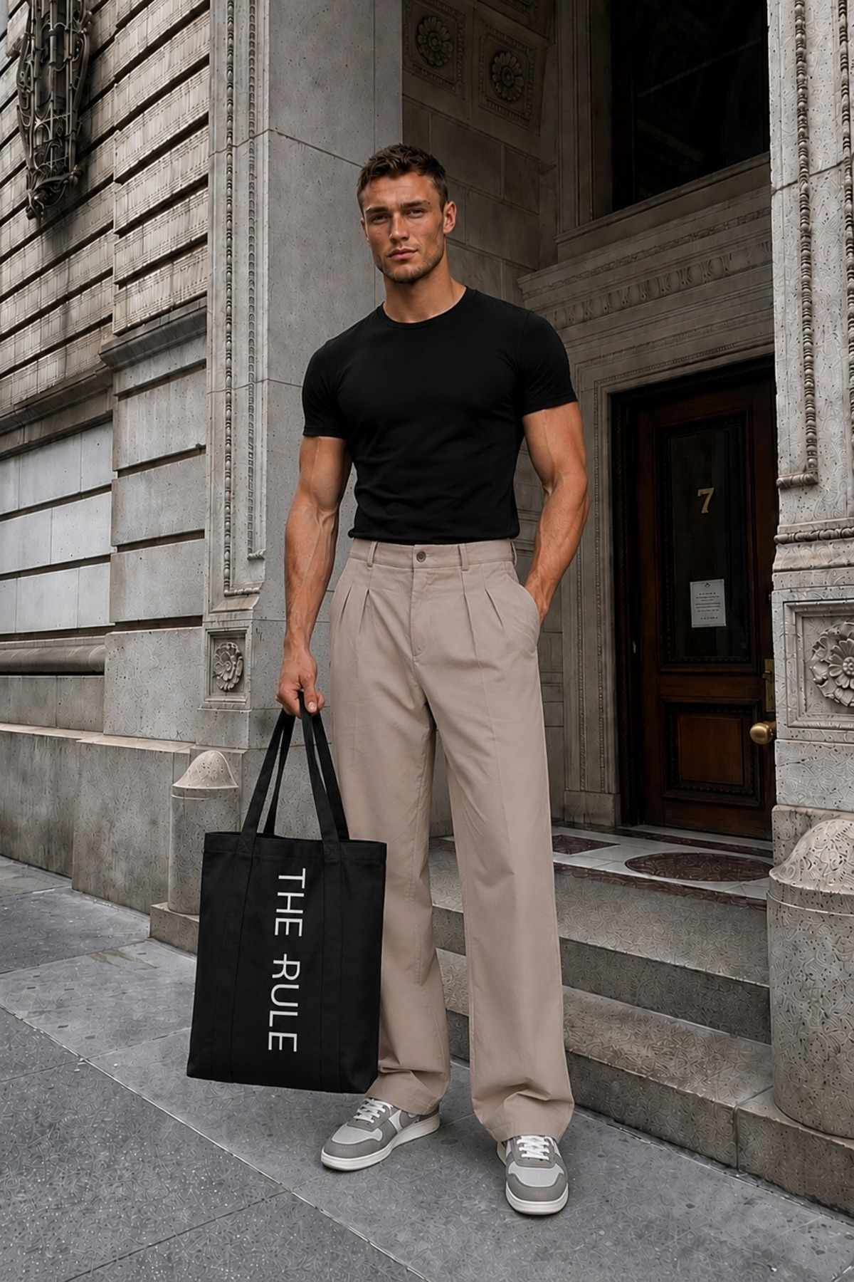 Men's Pleated Baggy Fabric Pants + Gift Bag