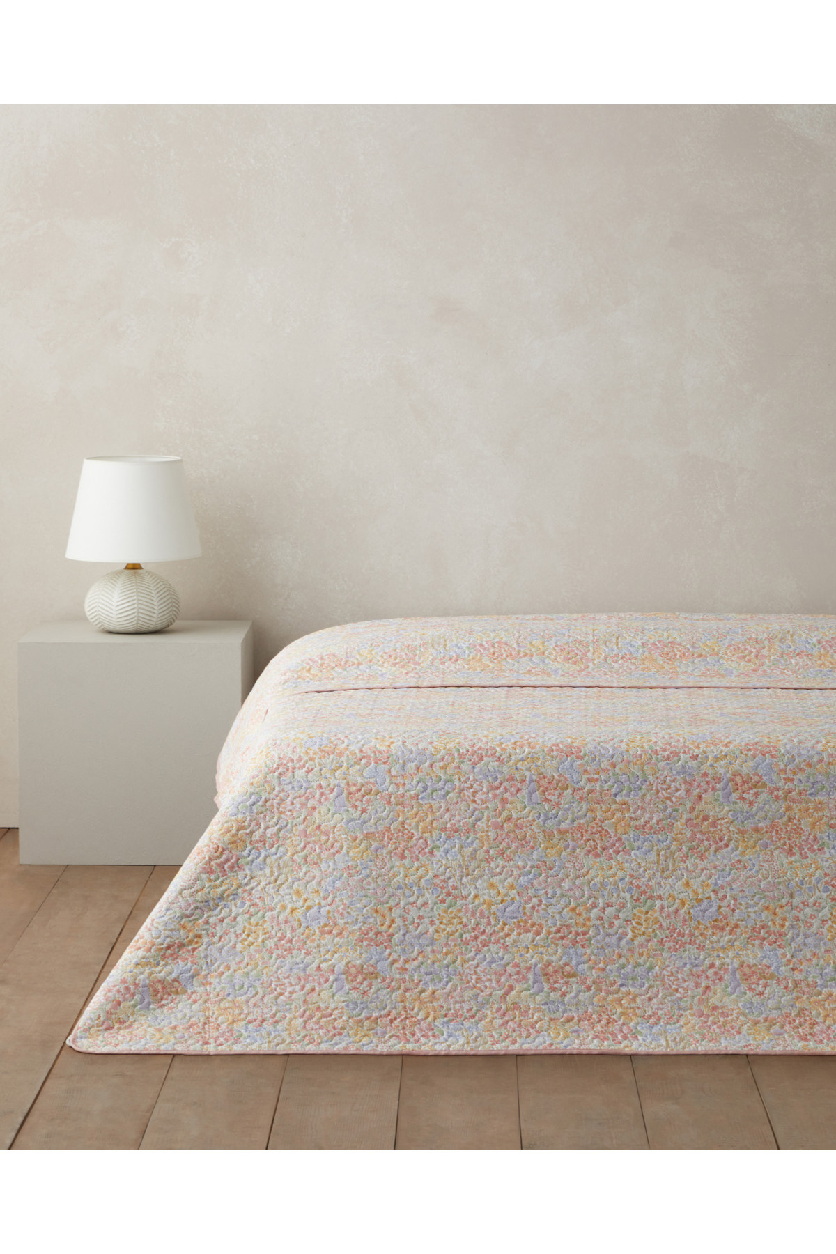 Fleur Multicolore Çift Kişilik Çok Amaçlı Örtü 200x220 cm Yavruağzı