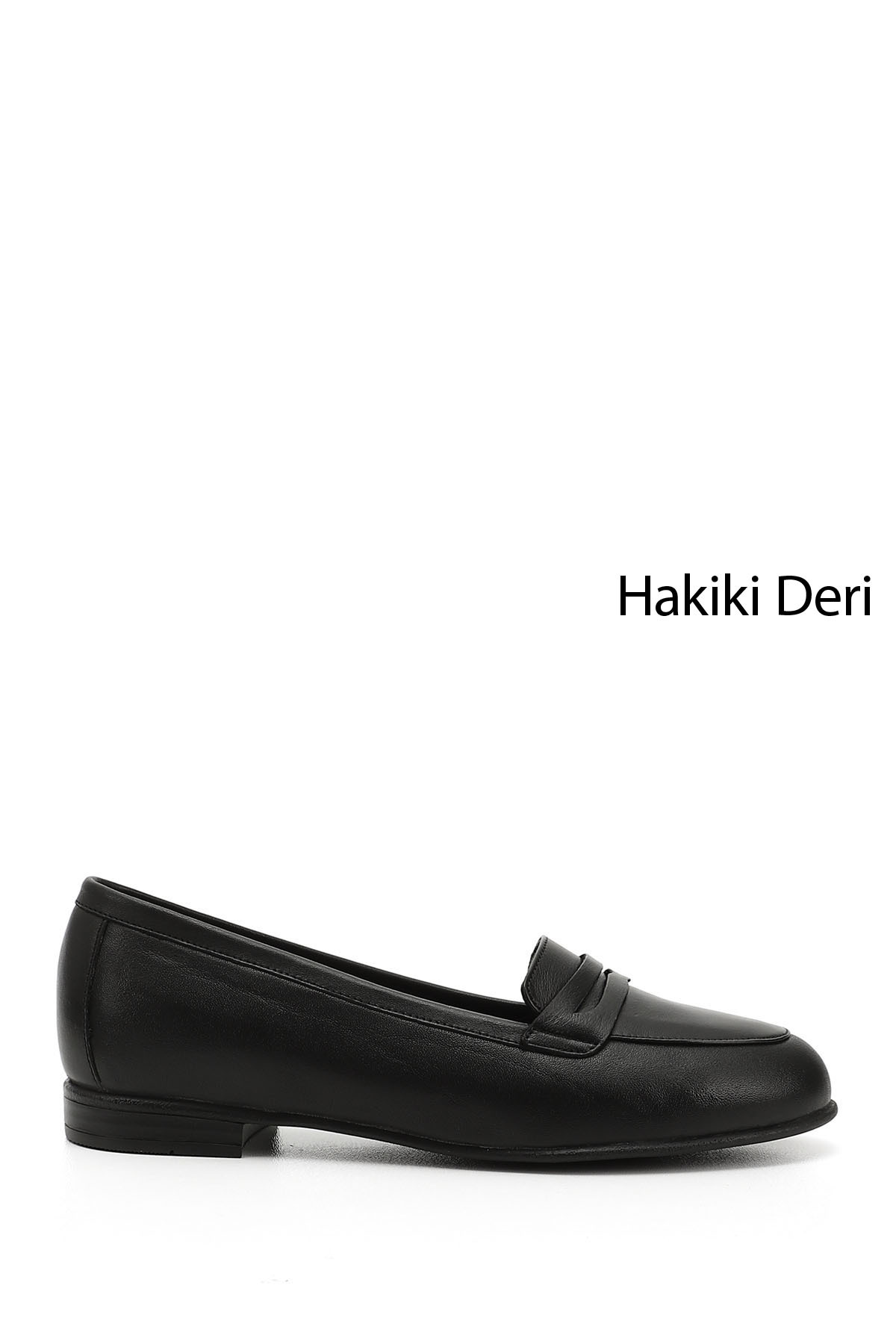 Women's Black Genuine Leather Flats