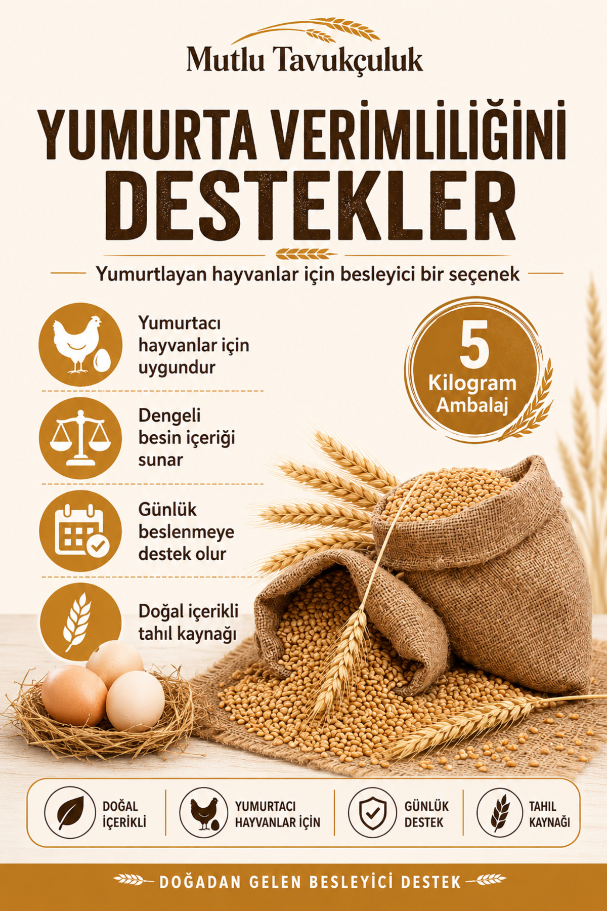5 کیلوگرم خوراک گنجشک و پرندگان زینتی، شامل خوراک کبوتر، مرغ، کبوتر، بوقلمون، جوجه، غاز، و تخم‌گذار بلدرچین و قرقاول