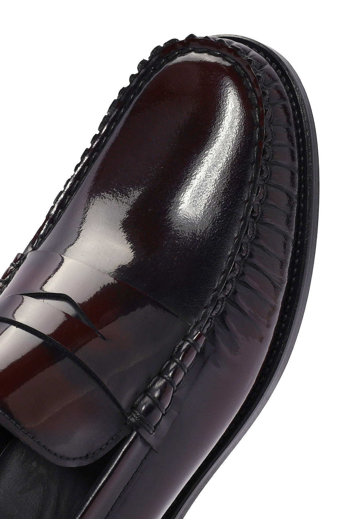 Derimod Erkek Bordo Deri Klasik Loafer 26SFD621122 görsel 8