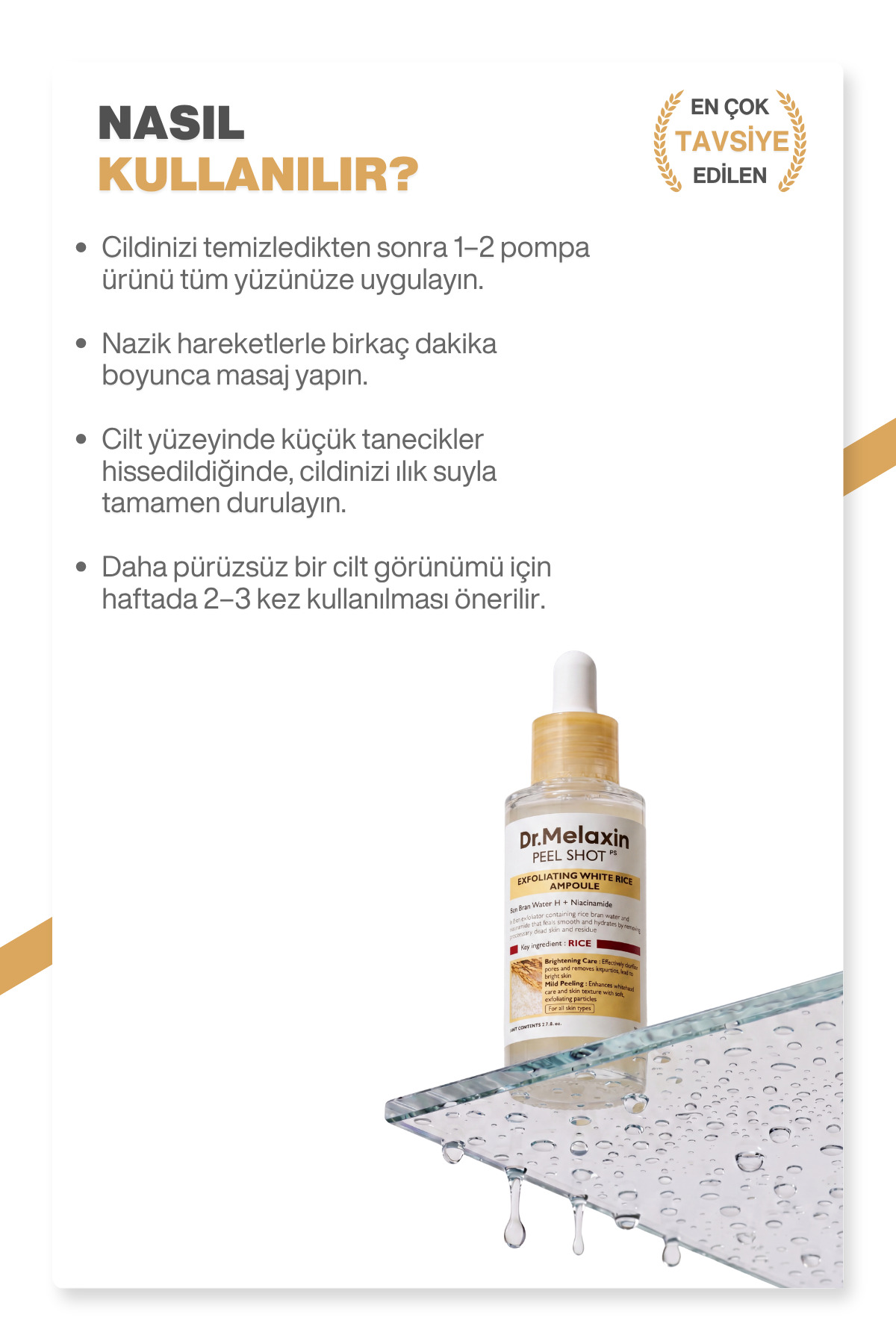 Aydınlatıcı & Leke Karşıtı | Pirinç Özlü Peeling Serum (Peel Shot) 80ml — 8809886482366 — تصویر 8 از 8