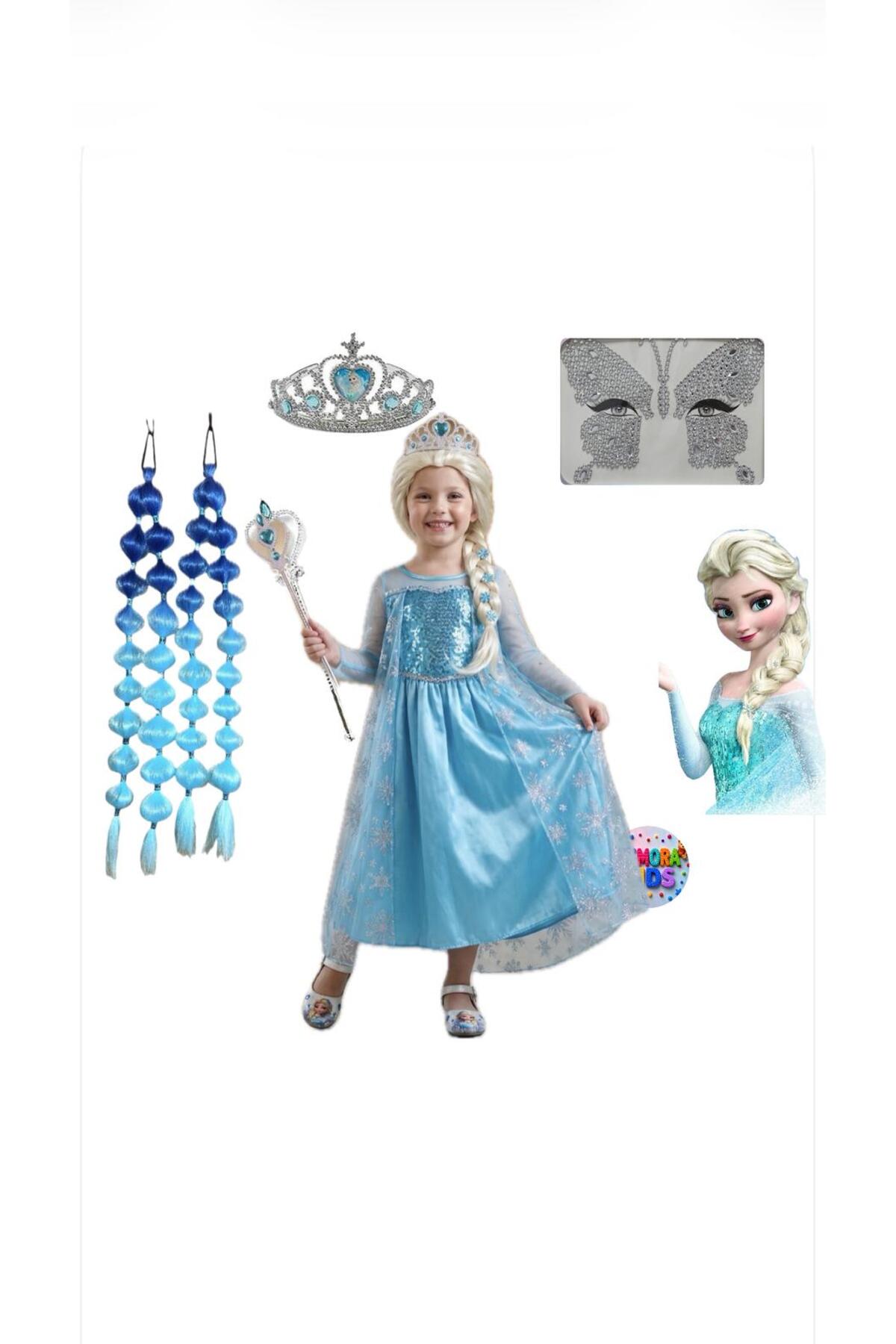 Set Accessoires Princesse Elsa – Diadème Et Baguette Magique – Cosplay Reine Des Neiges – Dès 3 Ans