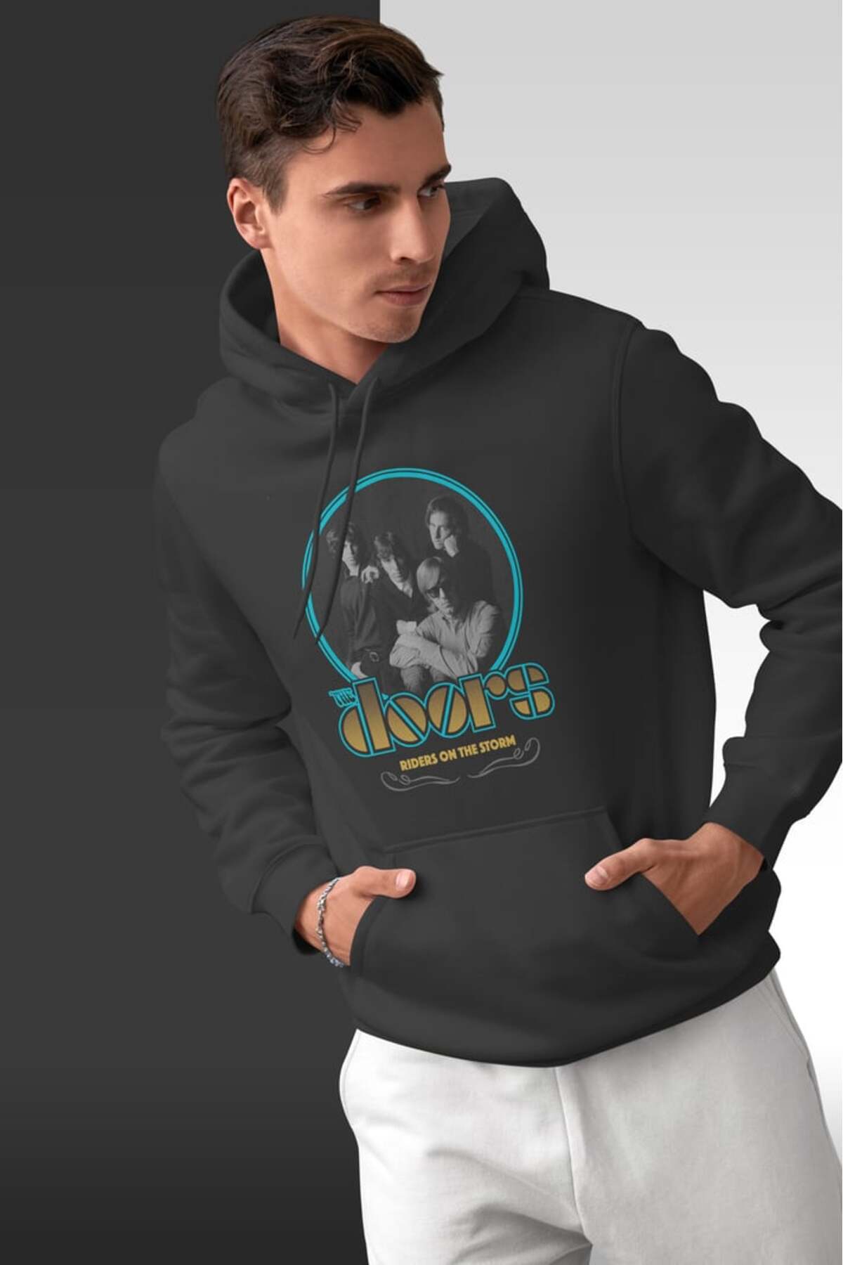 buzagi tasarım ürünleri The Doors Oversize Hooded Unisex Sweatshirt