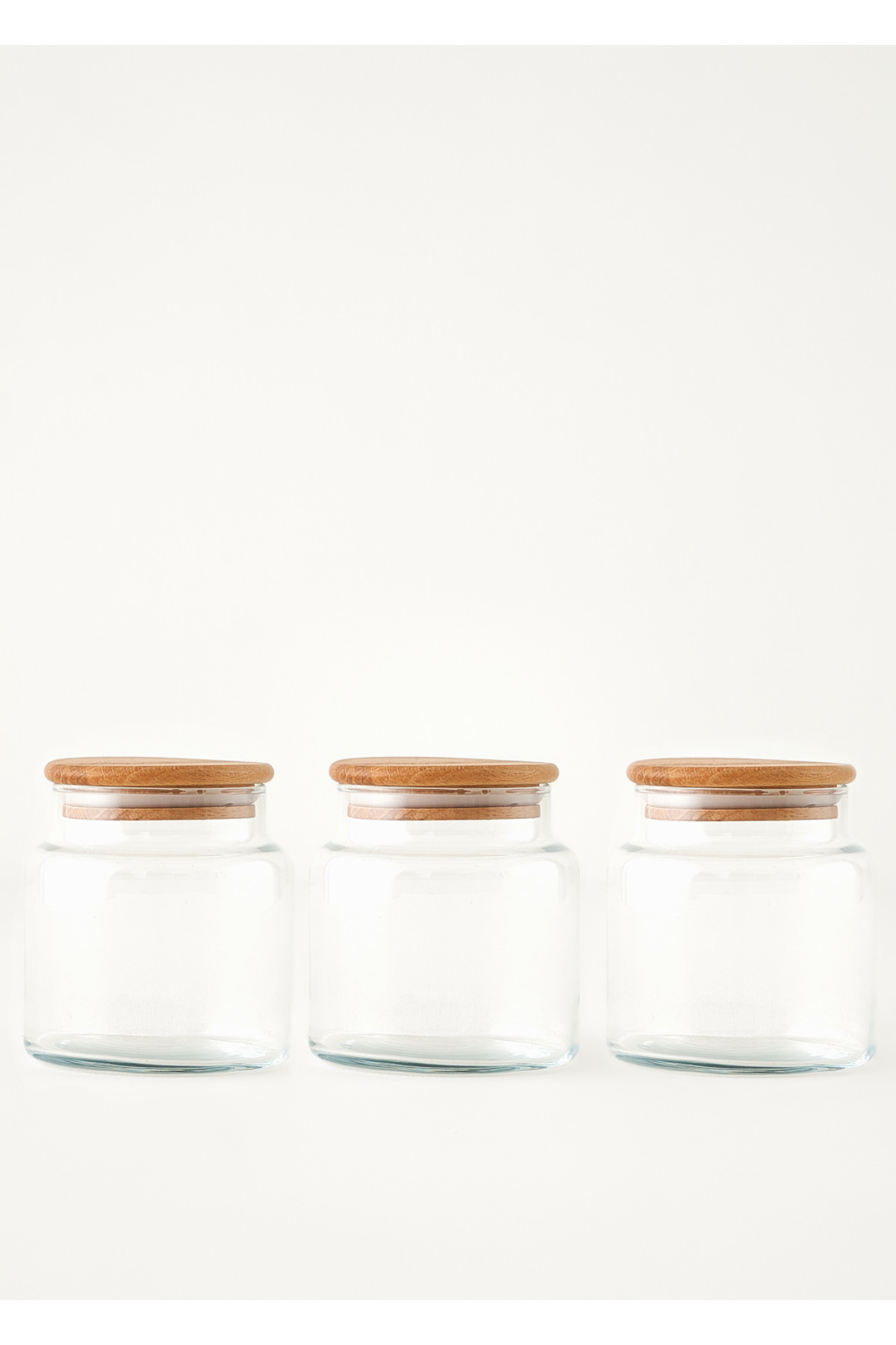 Joye Set of 3 Jars with Wooden Lids (635 cc)