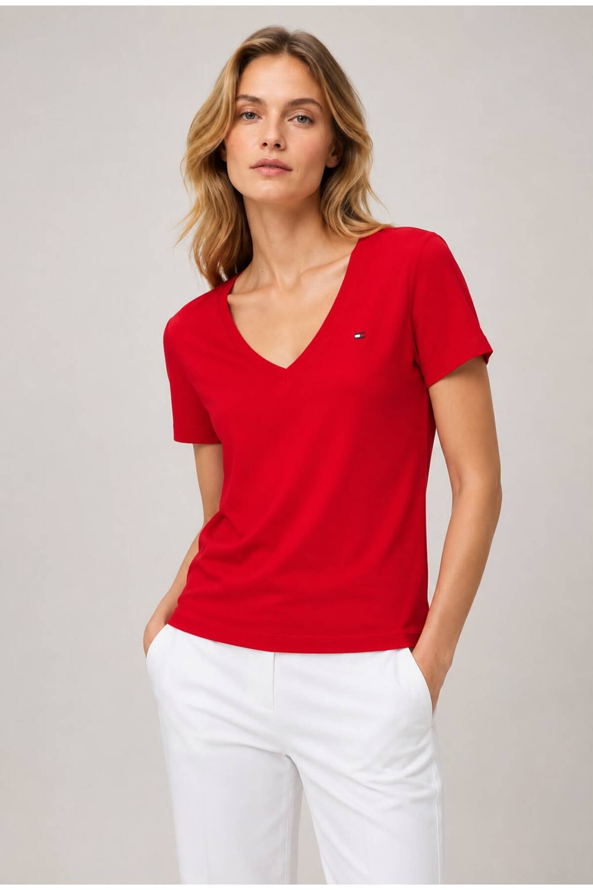 V Yaka Tommy Hilfiger T-Shirt Fiyatları Trendyol