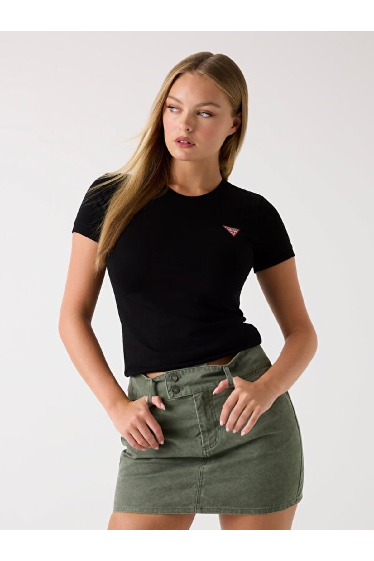 Mini Triangle Kadın Slim Fit T-Shirt