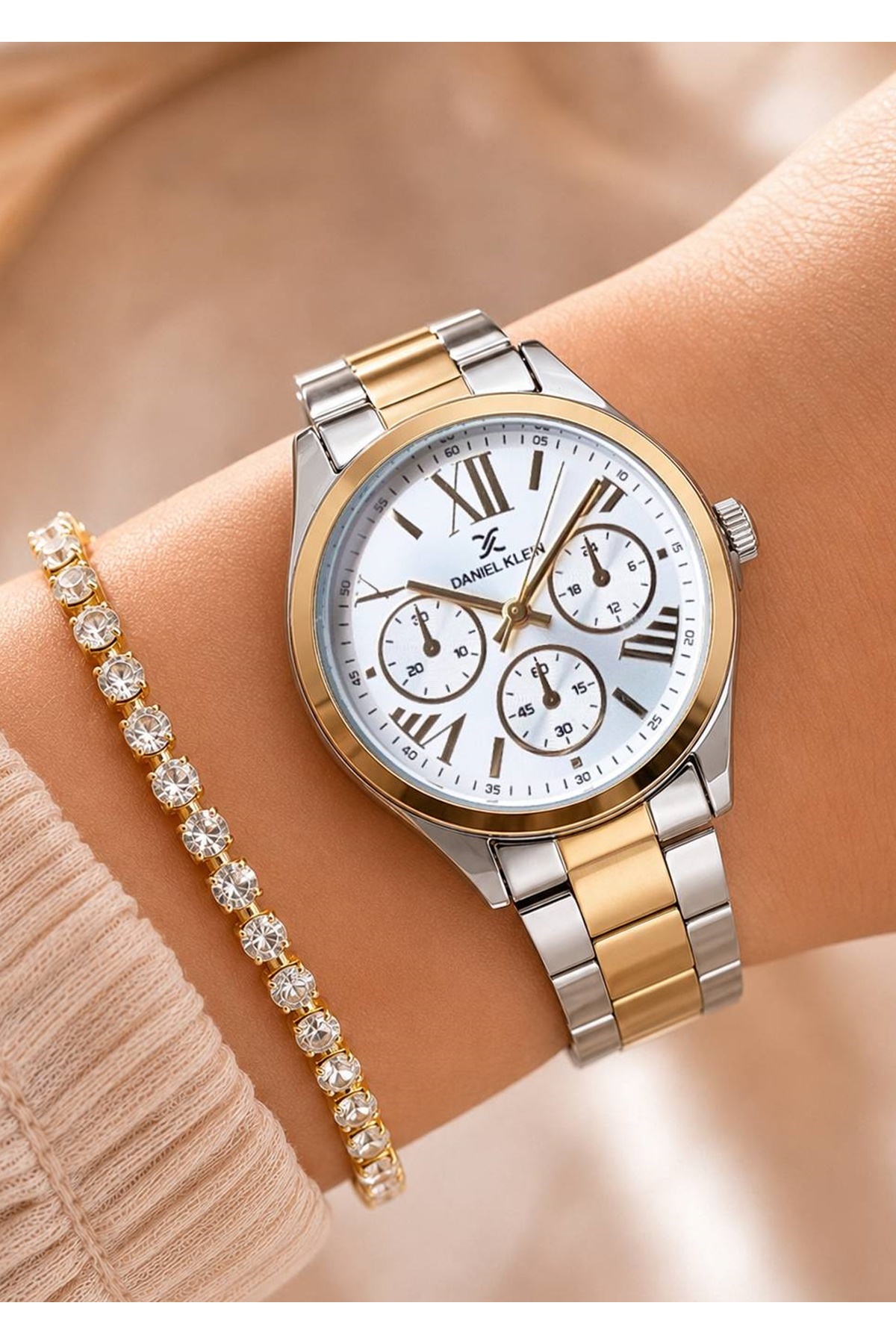 Yellow Silver Color - Original - Women's Wrist Watch - Bracelet Gift - 2 Years Warranty DKL00851.1.083