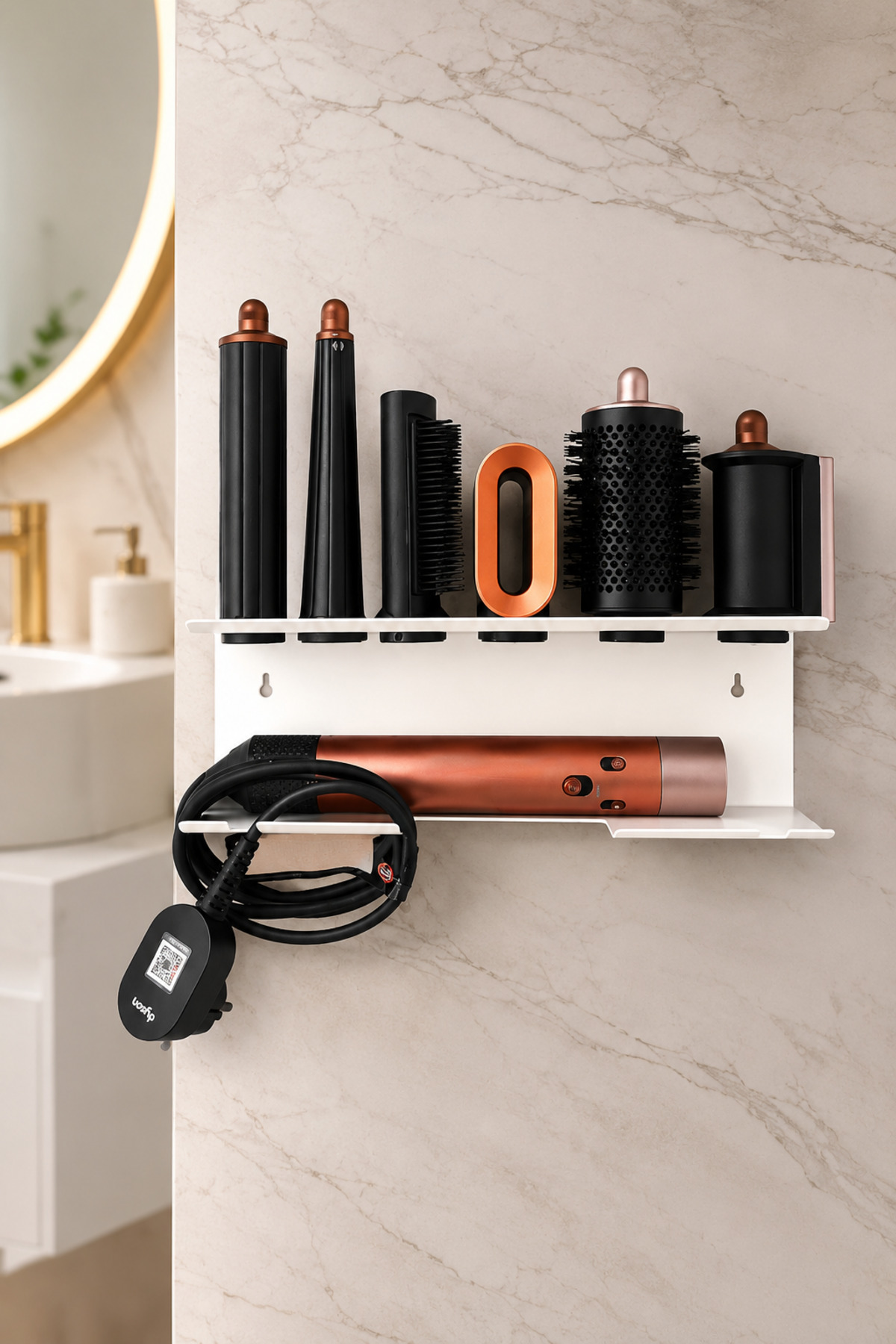 METAL White Hair Machine Dyson ❤️Apparatus Airwrap Multistyler Compatible Organizer Stand Hair Machine Organizer