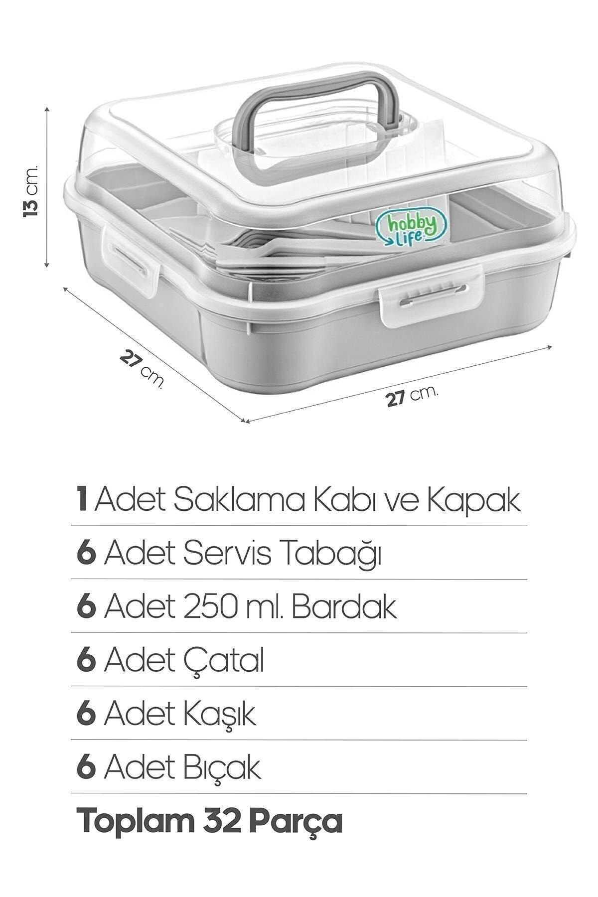 32 Parça 6 Kişilik Çantalı Magic Piknik Seti — görsel 3 · PKNK-143