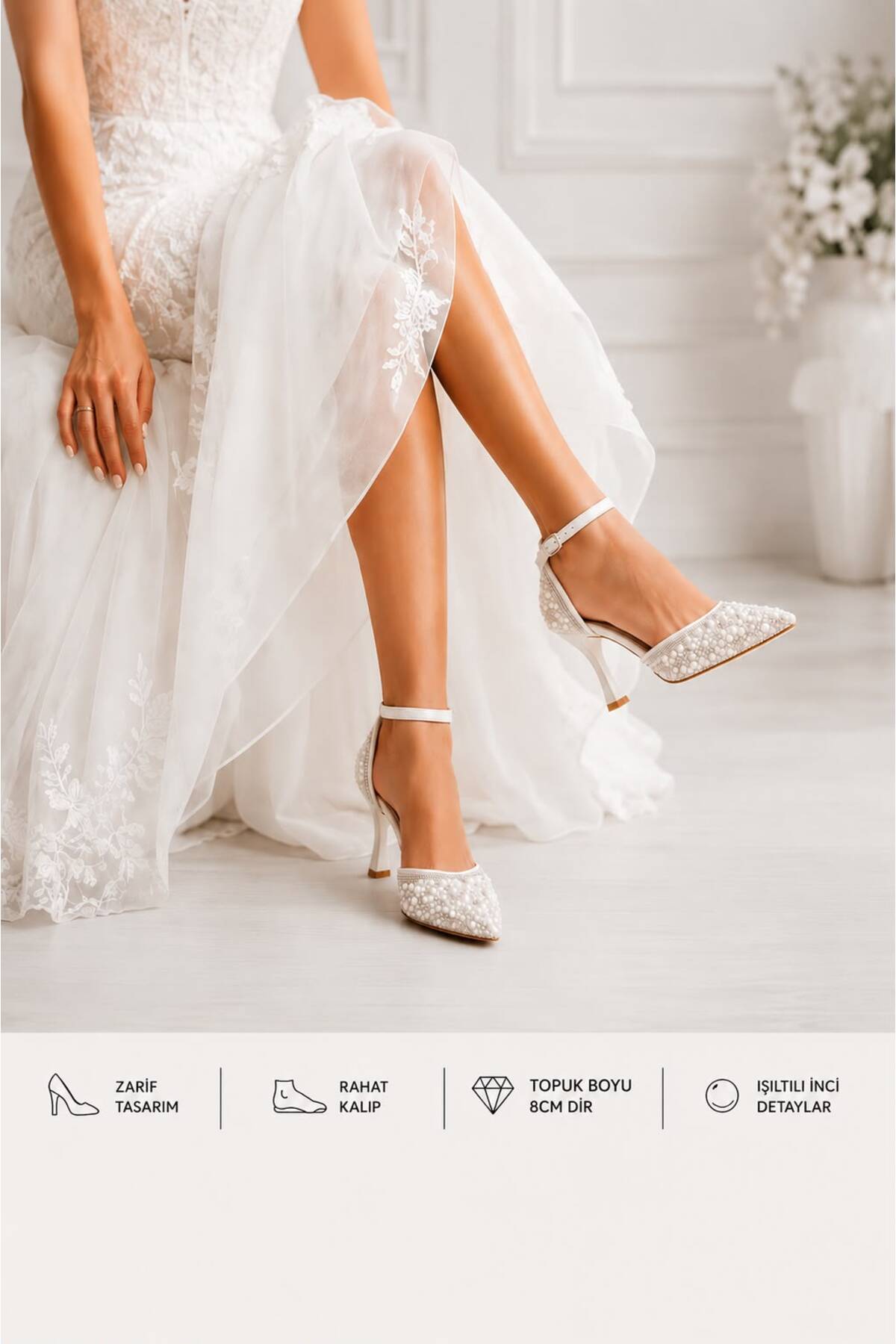 AYS SHOES Жіночі каблуки з камінням та перлами, браслети, весільні сукні, вес...