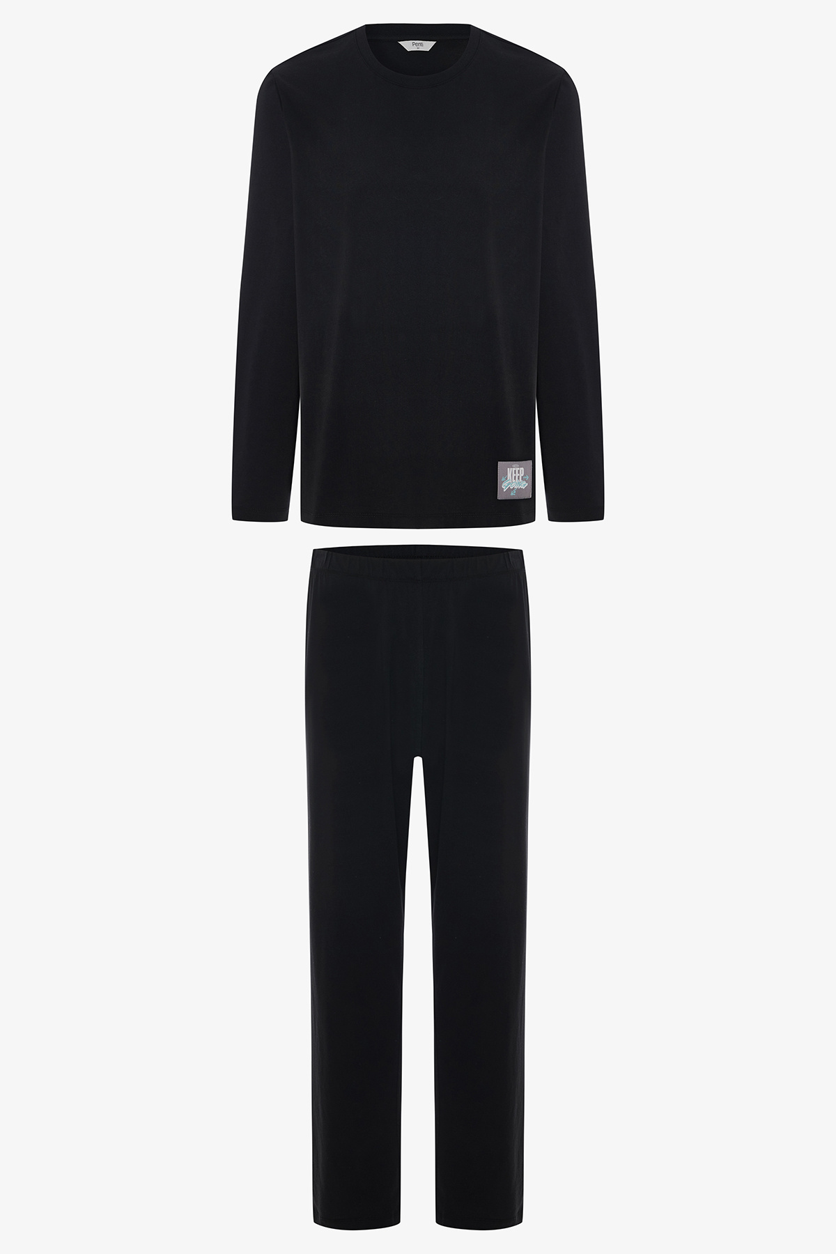 Penti Erkek Koyu Antrasit Black Street Pantolon Pijama Takımı