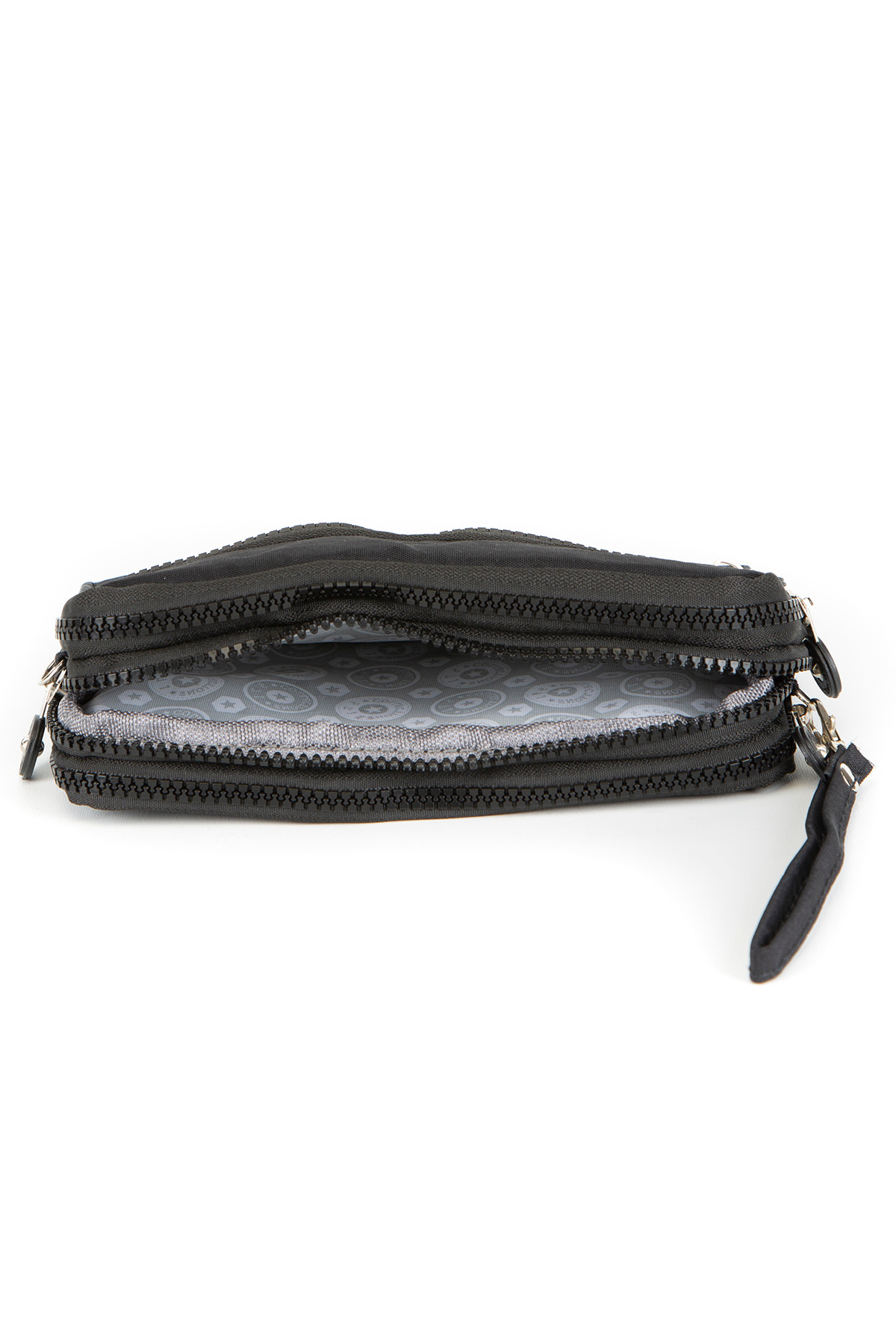 NEMO BAGS Siyah Unisex Cüzdan, 4 Gözlü, Telefonluk, Orjinal Crinkle Kumaş, Çapraz Askılı Omuz Çantası, 20x12cm görsel 8