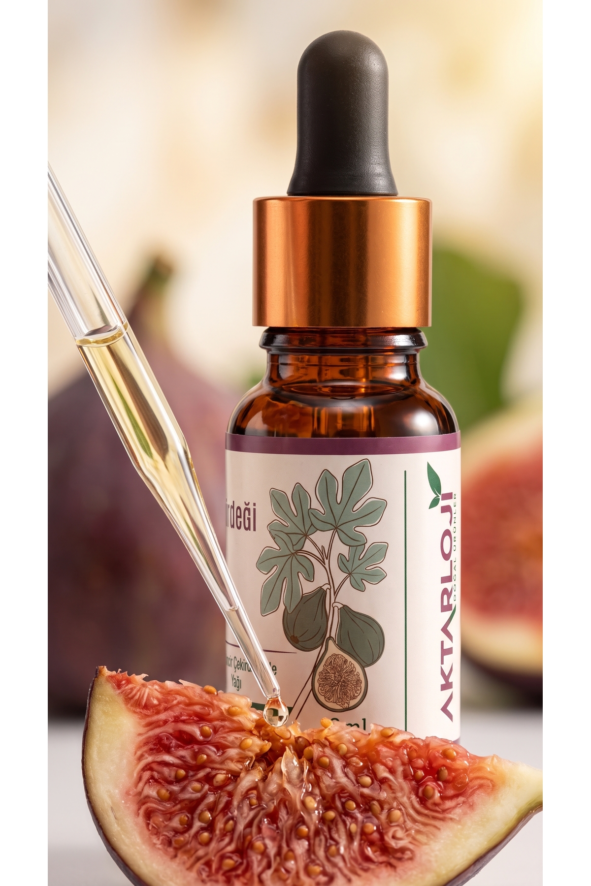 İncir Çekirdeği Yağı 10 ml / Soğuk Sıkım / %100 Saf Ve Doğal / Fig Seeds Oil — A1-İncir-Çekirdeği-yag-10 — تصویر 4 از 8