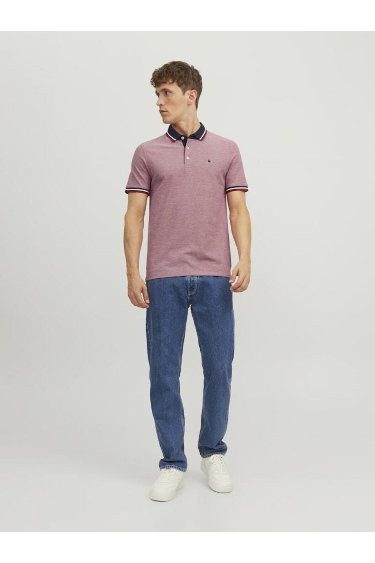 تی شرت مردانه جک جونز مدل Paulos Polo یقه گرد کد ۱۲۱۳۶۶۶۸ جک اند جونز پولوشرت Jack & Jones