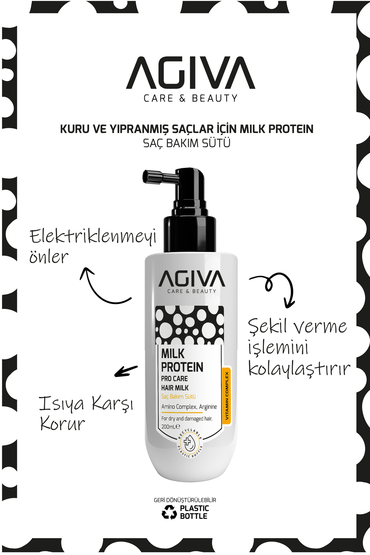 Milk Protein Saç Bakım Sütü – Kuru ve Yıpranmış Saçlar İçin Onarıcı Bakım 200 ml — 20055.3 — تصویر 4 از 7