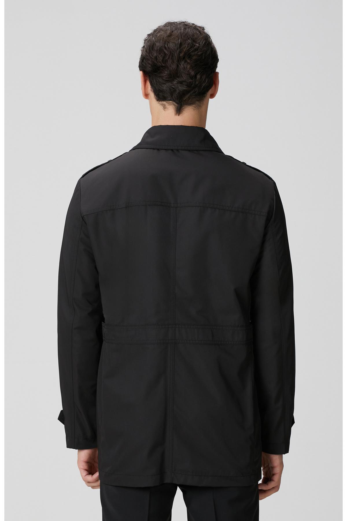 Network Siyah Trenchcoat görsel 5