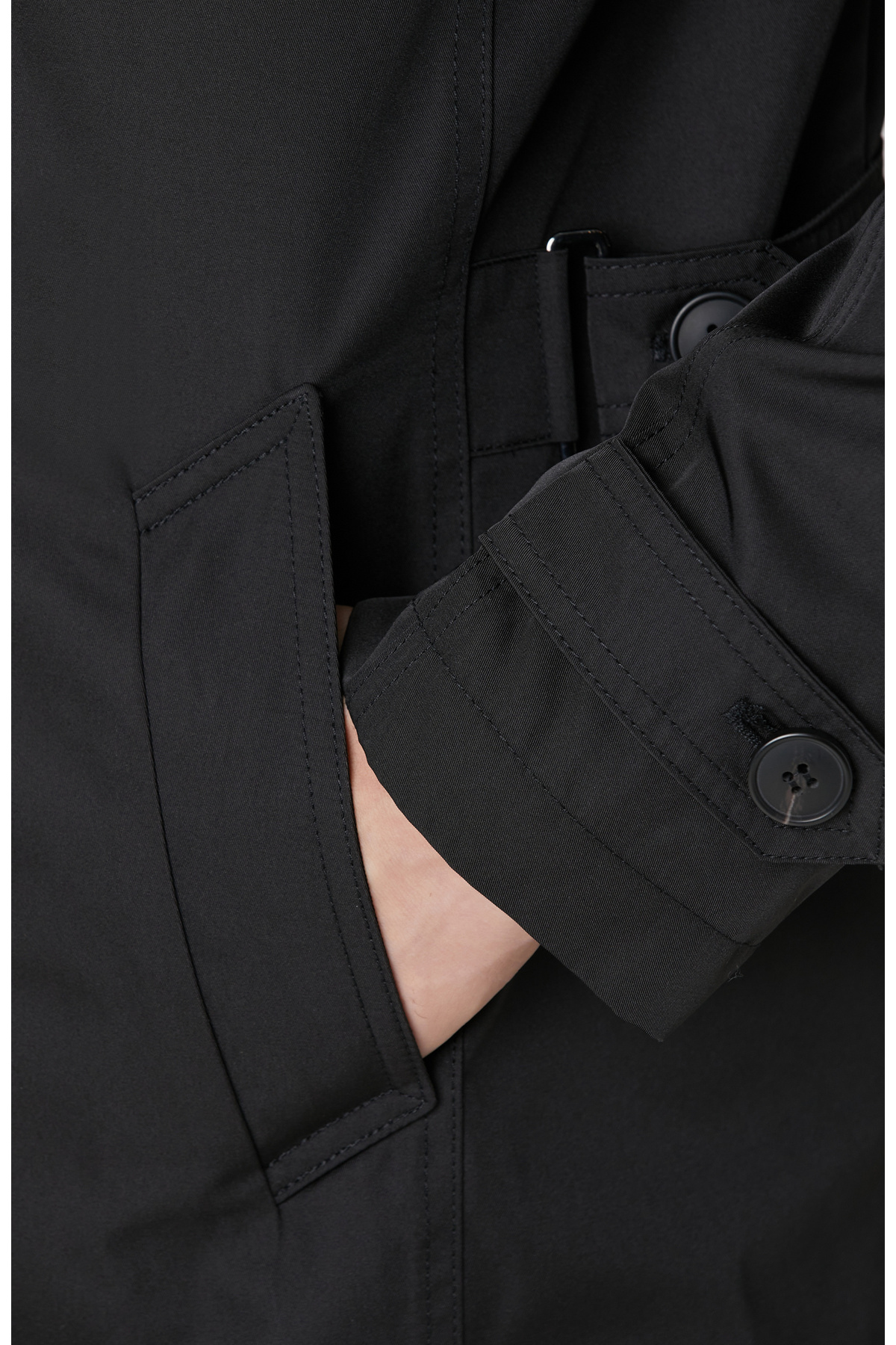 Network Siyah Trenchcoat görsel 7