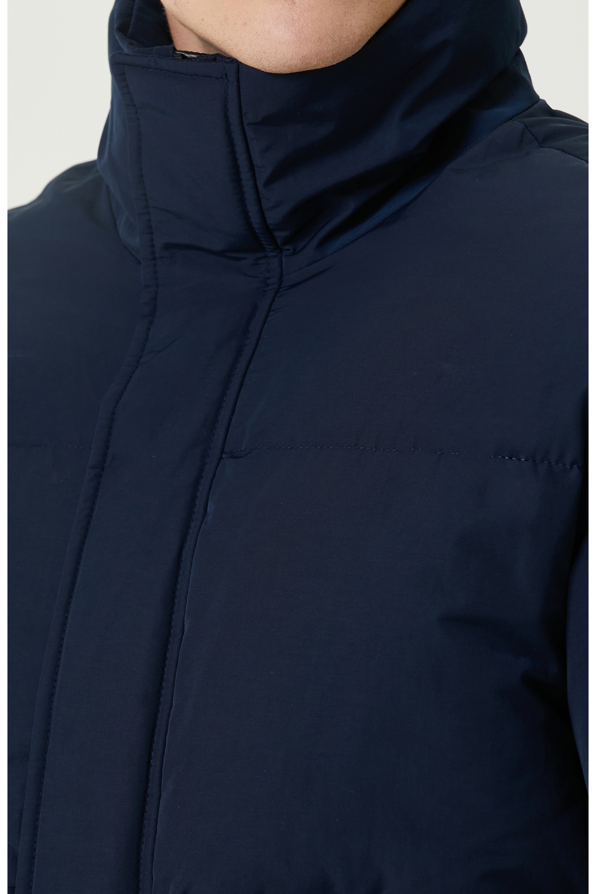 Lacivert  Su İtici Puffer Mont — سرمه‌ای 1091924 — تصویر 6 از 8
