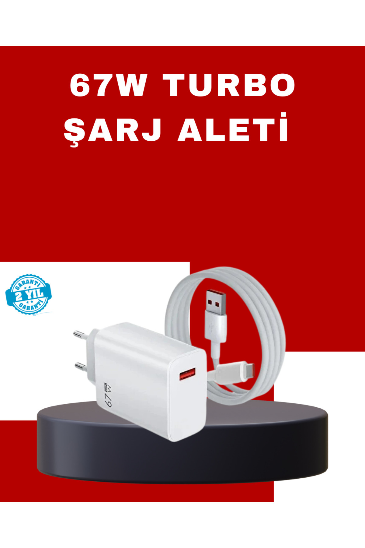 markentegra 67 Watt Yüksek Güç Şarj Adaptörü Mi 10 Mi 11 Mi 12 Uyumlu