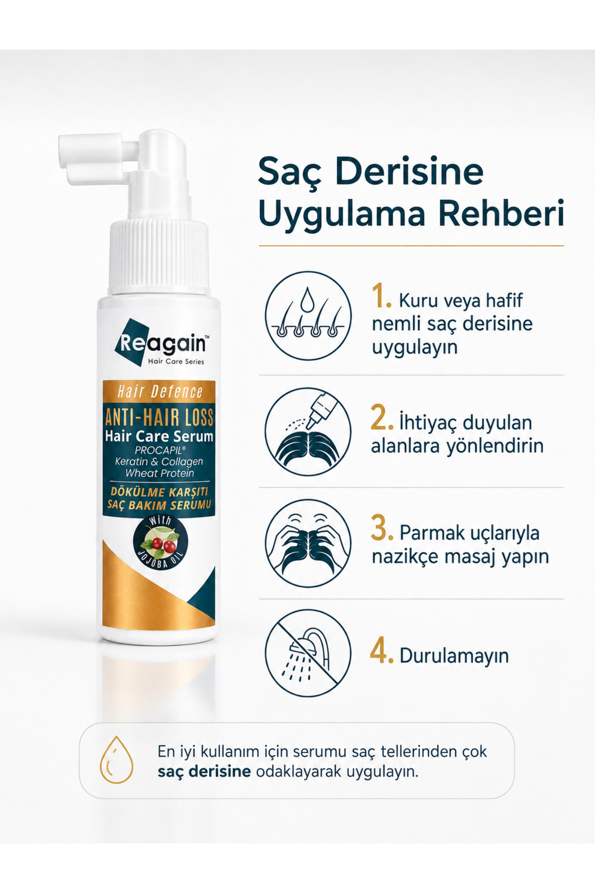Procapil Kompleksli Güçlendirici Saç Derisi Bakım Serumu, Panthenol, Keratin ve Kolajen Destekli, 50 ml — KN0020 — تصویر 6 از 7