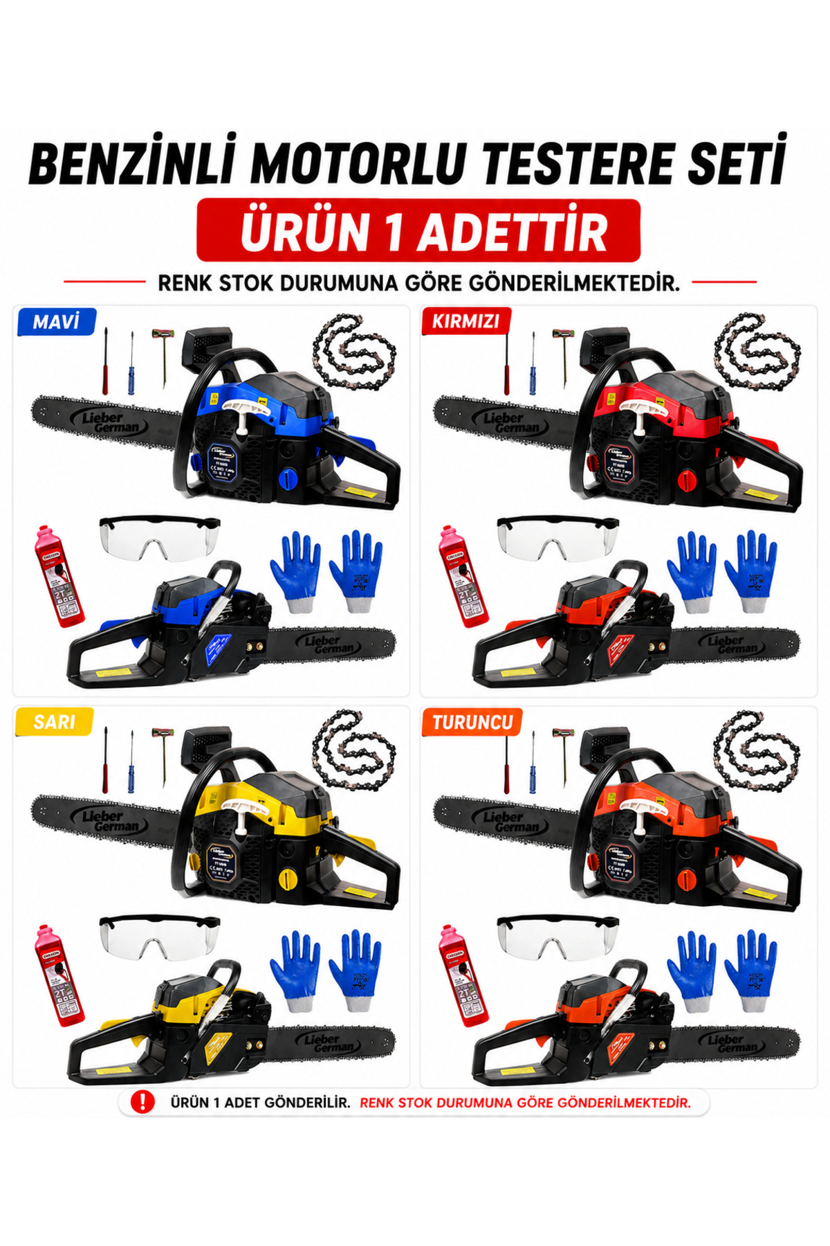 Lieber German Sjs5900 Benzinli Tam Prof. Çift Egzozlu 2.4 Hp 58 Cc