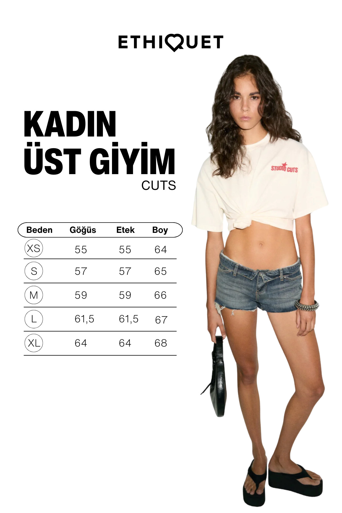 ETHIQUET CUTS Kadın Organik Pamuklu Baskılı Bisiklet Yaka Oversize Ekru T-Shirt görsel 6