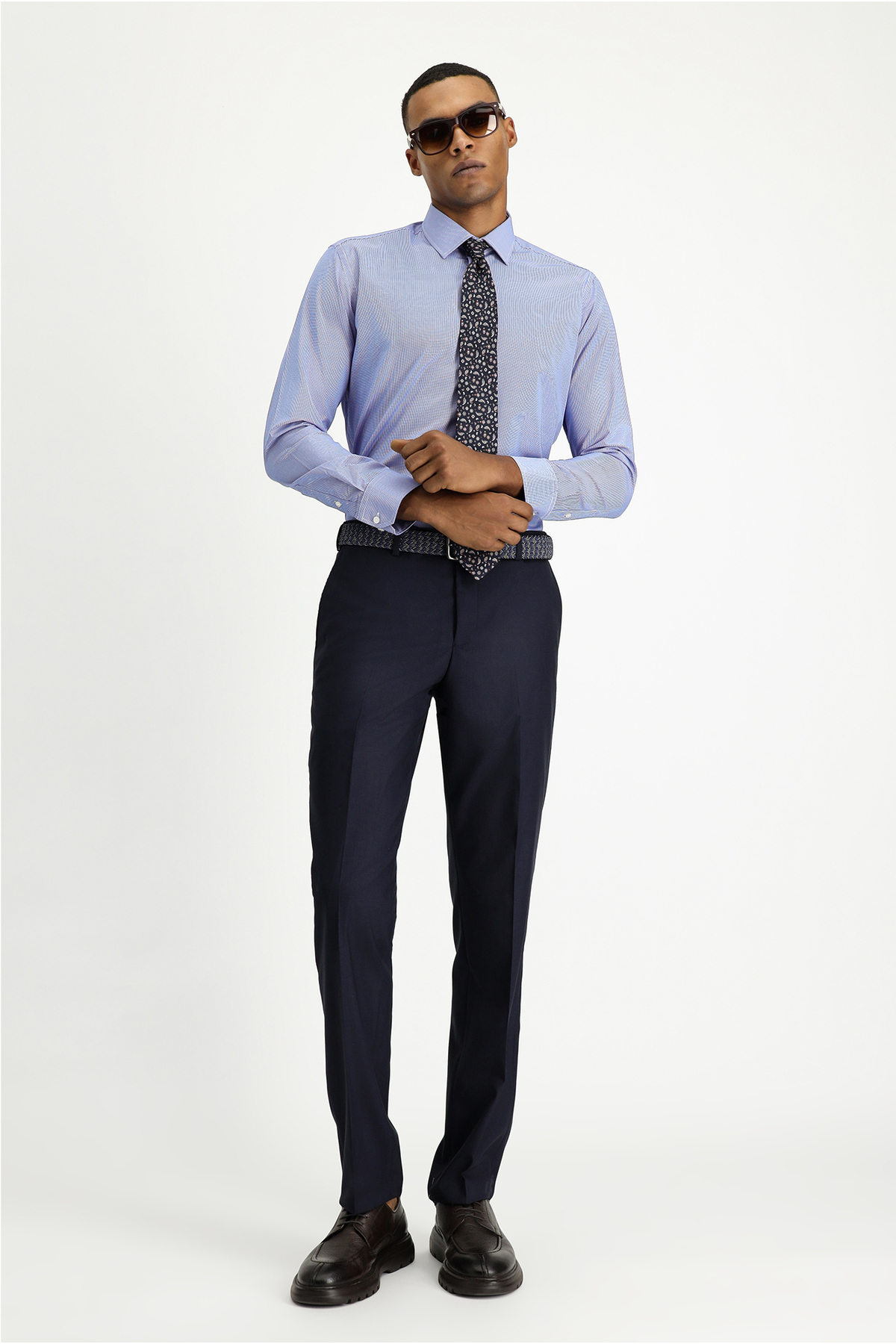 Kiğılı Uzun Kol Slim Fit Dar Kesim Klasik Desenli Pamuklu Kolay Ütülenebilir Gömlek görsel 2