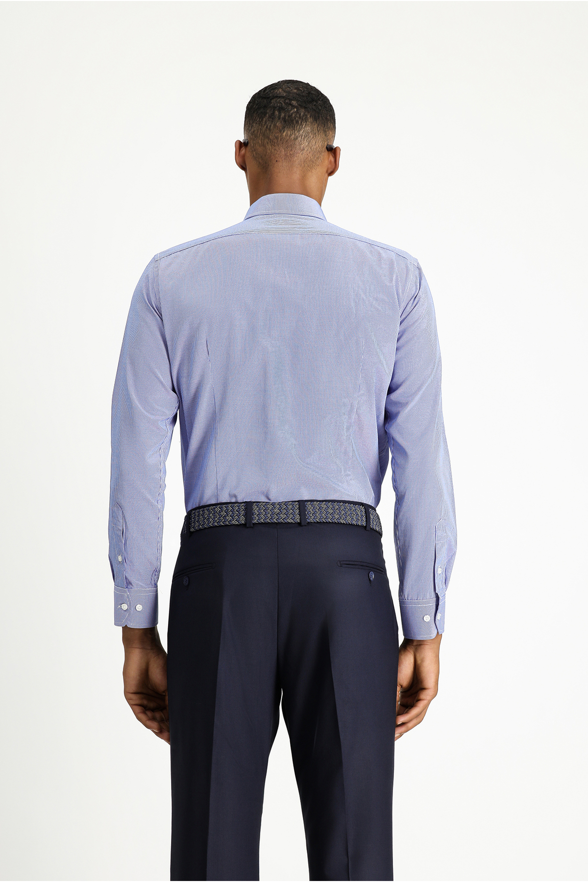 Kiğılı Uzun Kol Slim Fit Dar Kesim Klasik Desenli Pamuklu Kolay Ütülenebilir Gömlek görsel 4