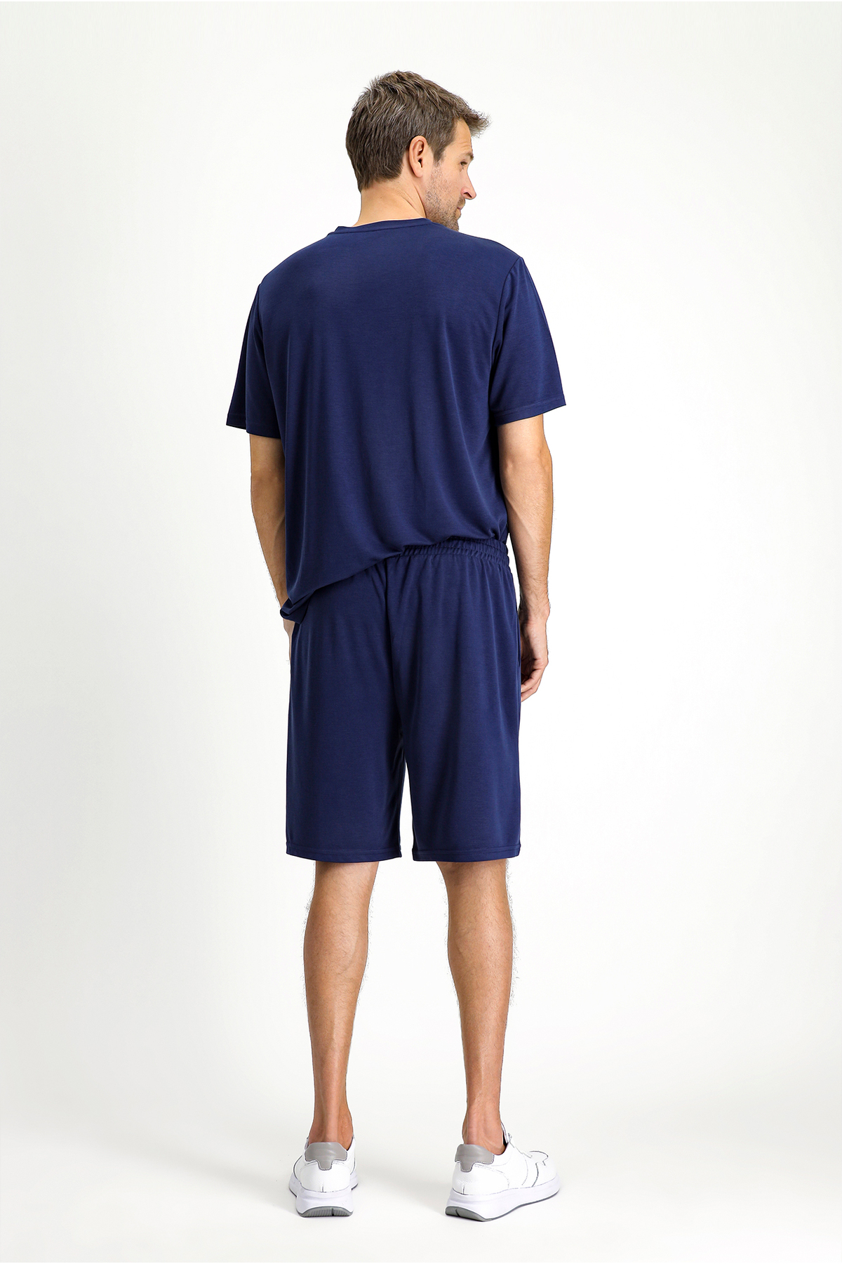 Kiğılı Home Kısa Kol Bisiklet Yaka 2'li Şortlu Pijama Takımı görsel 5