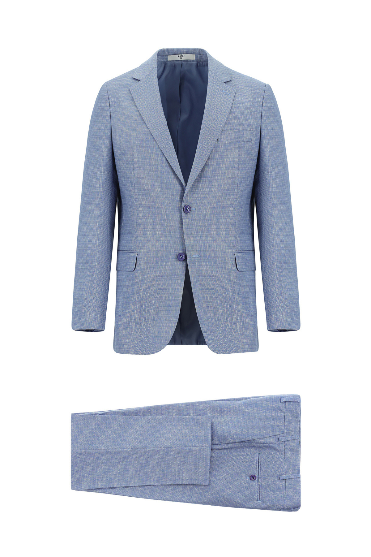 Kiğılı 7 Drop Slim Fit Dar Kesim Desenli Takım Elbise