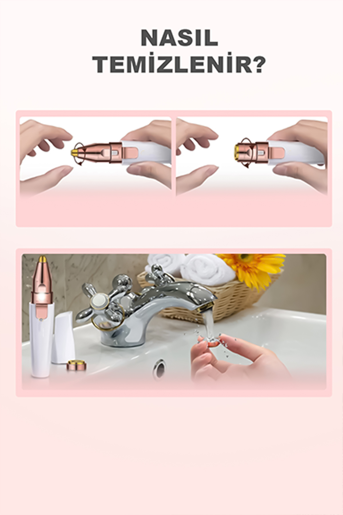  دستگاه اصلاح موی صورت LED قابل شارژ و بی‌نقص دو سر برای رفع موهای ابرو، سبیل و سایر انواع زائد — رنگارنگ dpepilatr  — تصویر 6 از 8