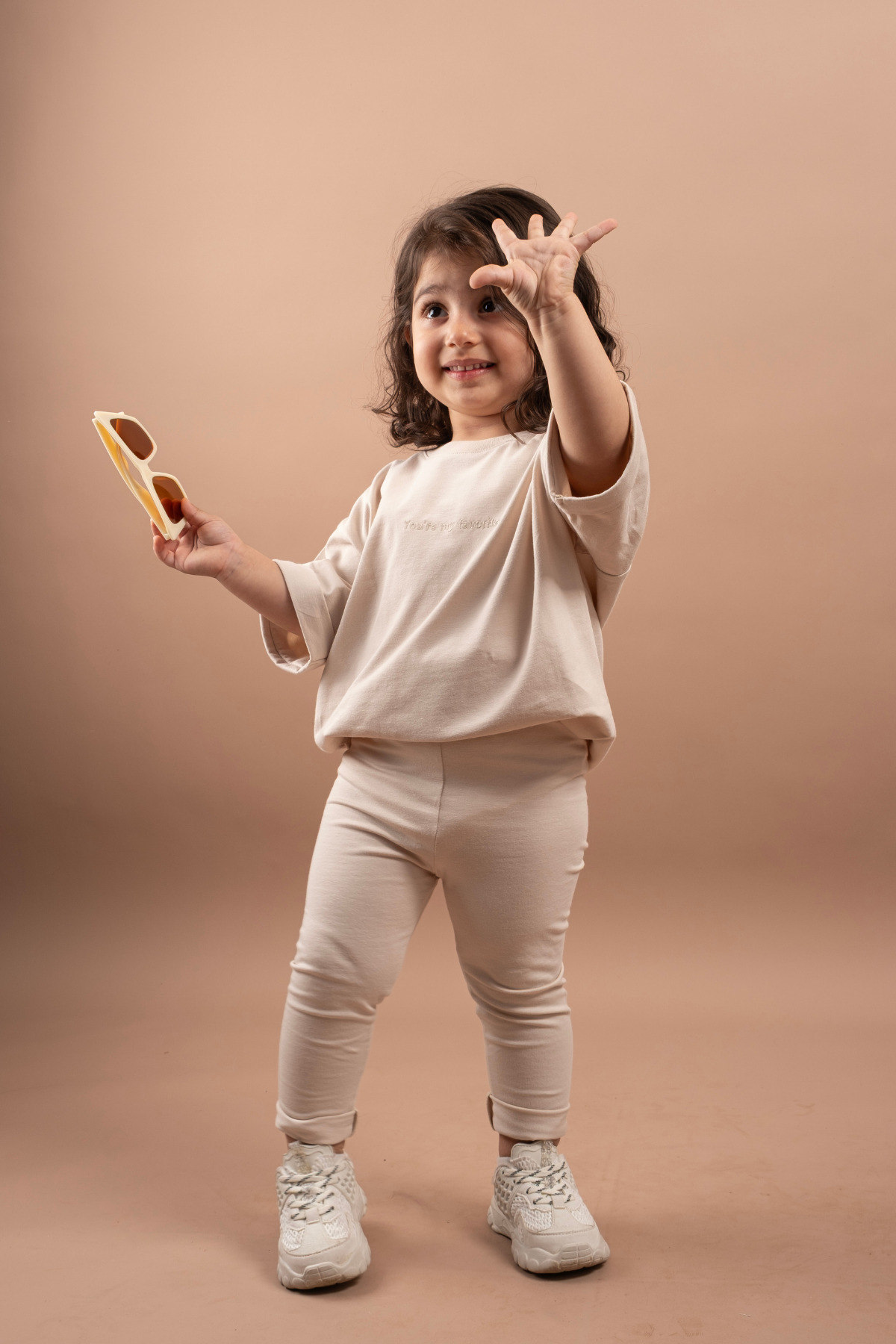 Girls Embroidered Oversize T-Shirt-Tunic Leggings Set 100% Cotton 1-6 Years