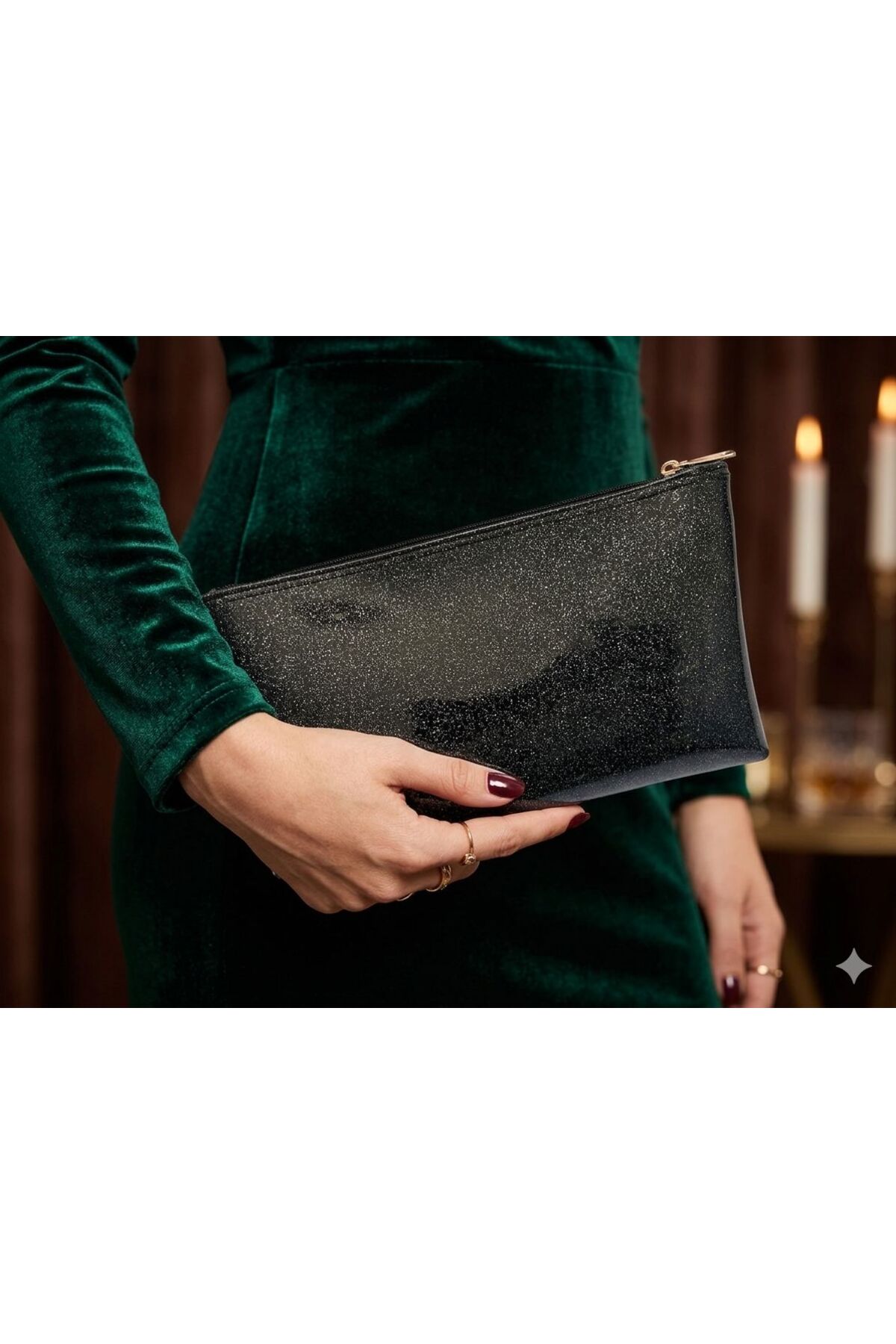 VELORİA BAG & SCARF Çok amaçlı premium portföy, makyaj ve abiye çanta