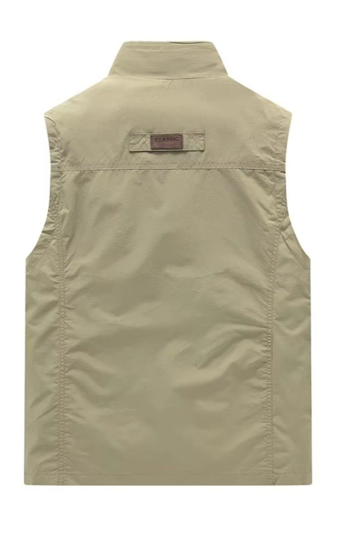 Sanalbolluk İçi Peluşlu Krem Renk Outdoor Kışlık Yelek görsel 2