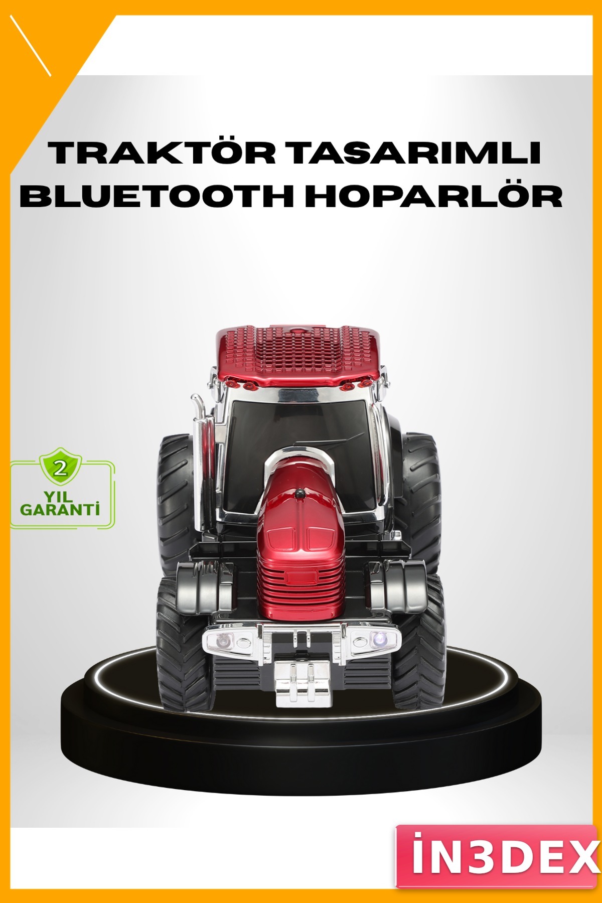 Kablosuz Bluetooth Hoparlör Retro Traktör Tasarım USB TF AUX FM 12W