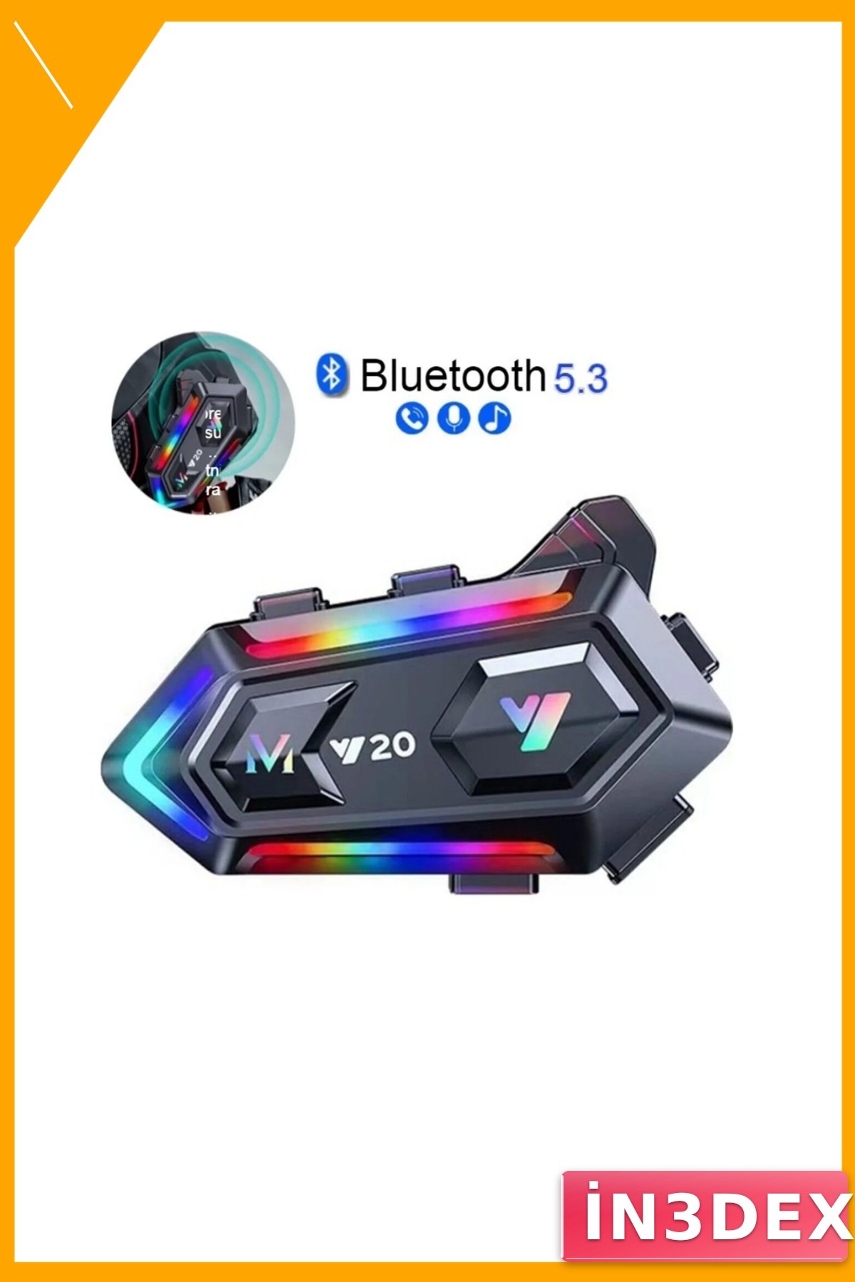 Motosiklet Kask Bluetooth Kulaklık Çift Telefon Destekli BT5.3 IPX6