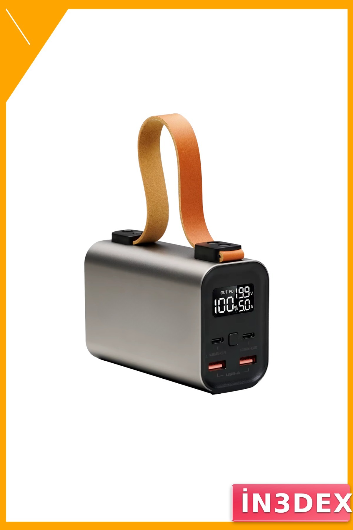 50000mAh LED Ekranlı Taşınabilir Power Bank Hızlı Şarj