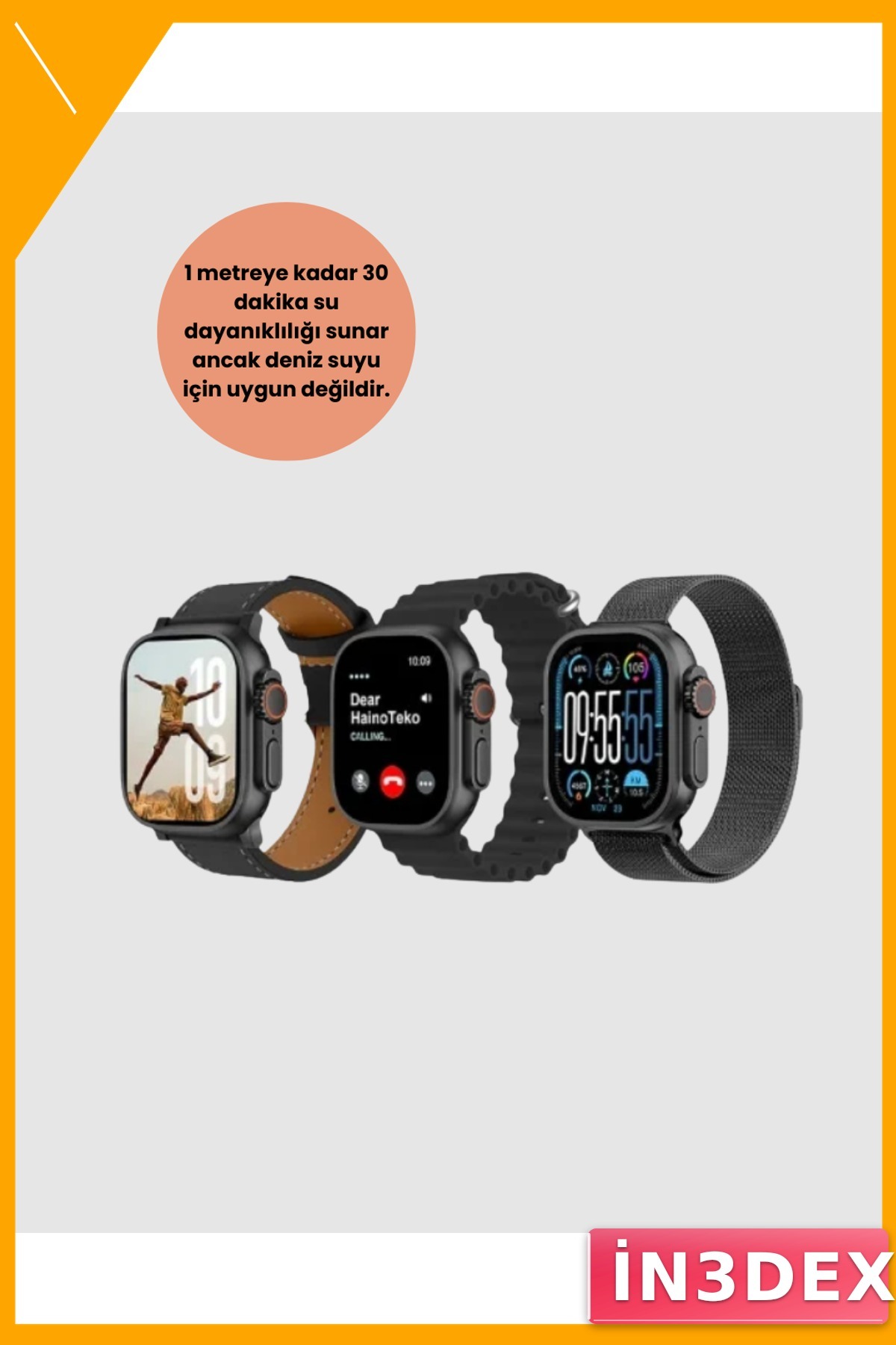 AMOLED Ekranlı Akıllı Saat 15 Gün Pil Ömrü Ultra Dayanıklı