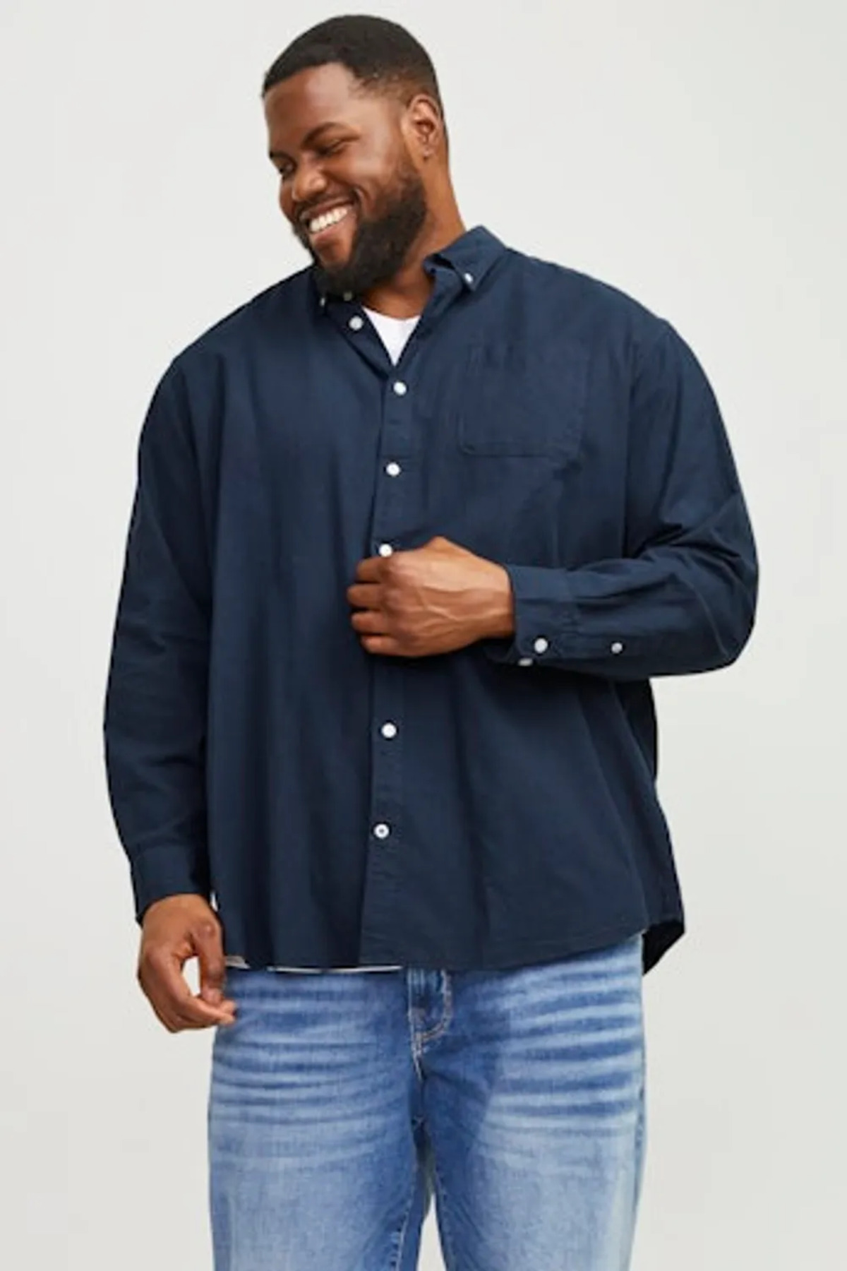 پیراهن مردانه سرمه‌ای تیره ۱۲۱۹۰۴۴۴ جک اند جونز پیراهن Jack & Jones