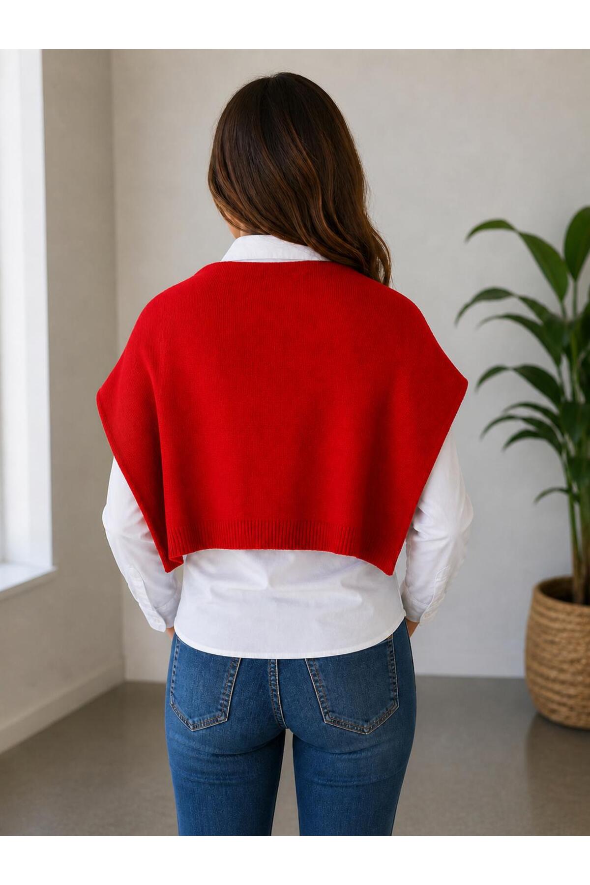 esma trend Kare Parçalı Patchwork Atkı-Spor Triko Örme Omuz Atkısı Unisex Boho Şal-Atkı görsel 3