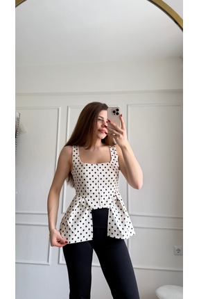 MODA PUANTİYELİ ASKILI BLUZ