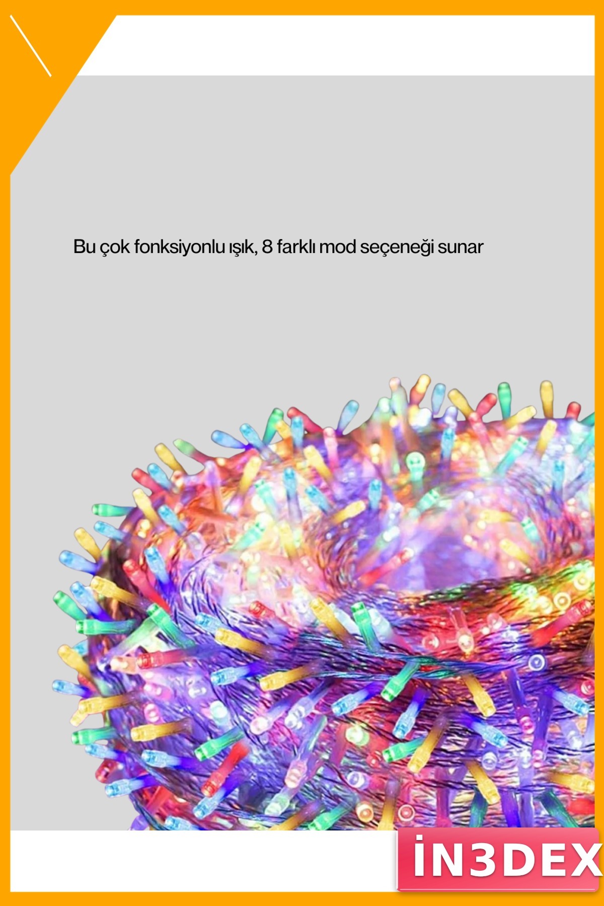 50 Ampul 5 Metre Şeffaf Kablolu LED Işık Dekoratif Aydınlatma
