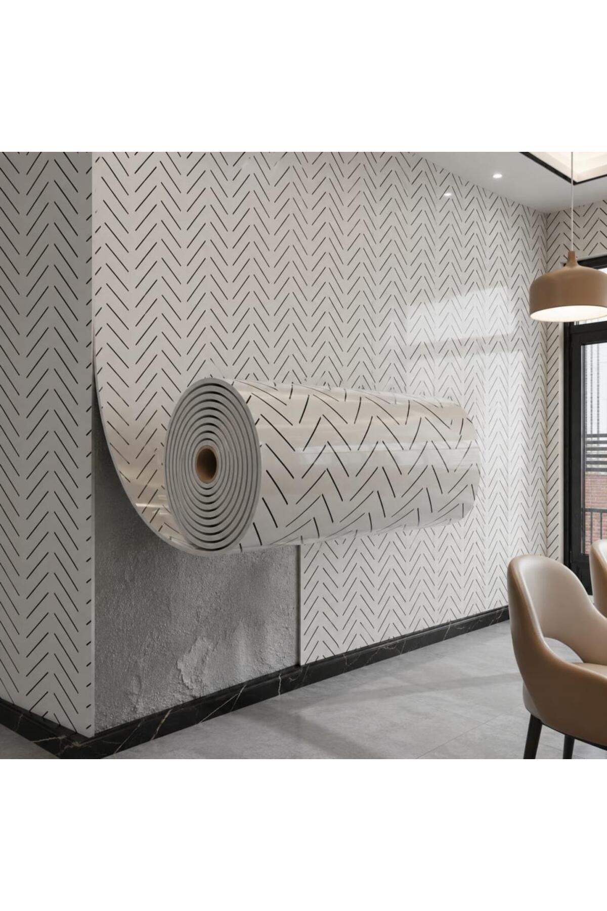 60cm x 3 Meters One Piece Matte Textured Adhesive Wall Panel Paper Erasable Living Room Office CYCZT00172