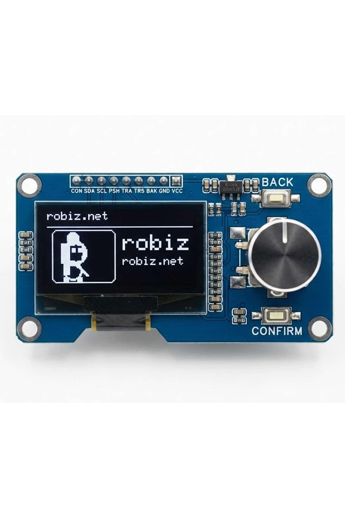 ROBİZ 1.3 Inch Beyaz Oled Modül Ec11 Rotary Encoder 2 Buton 3.3V